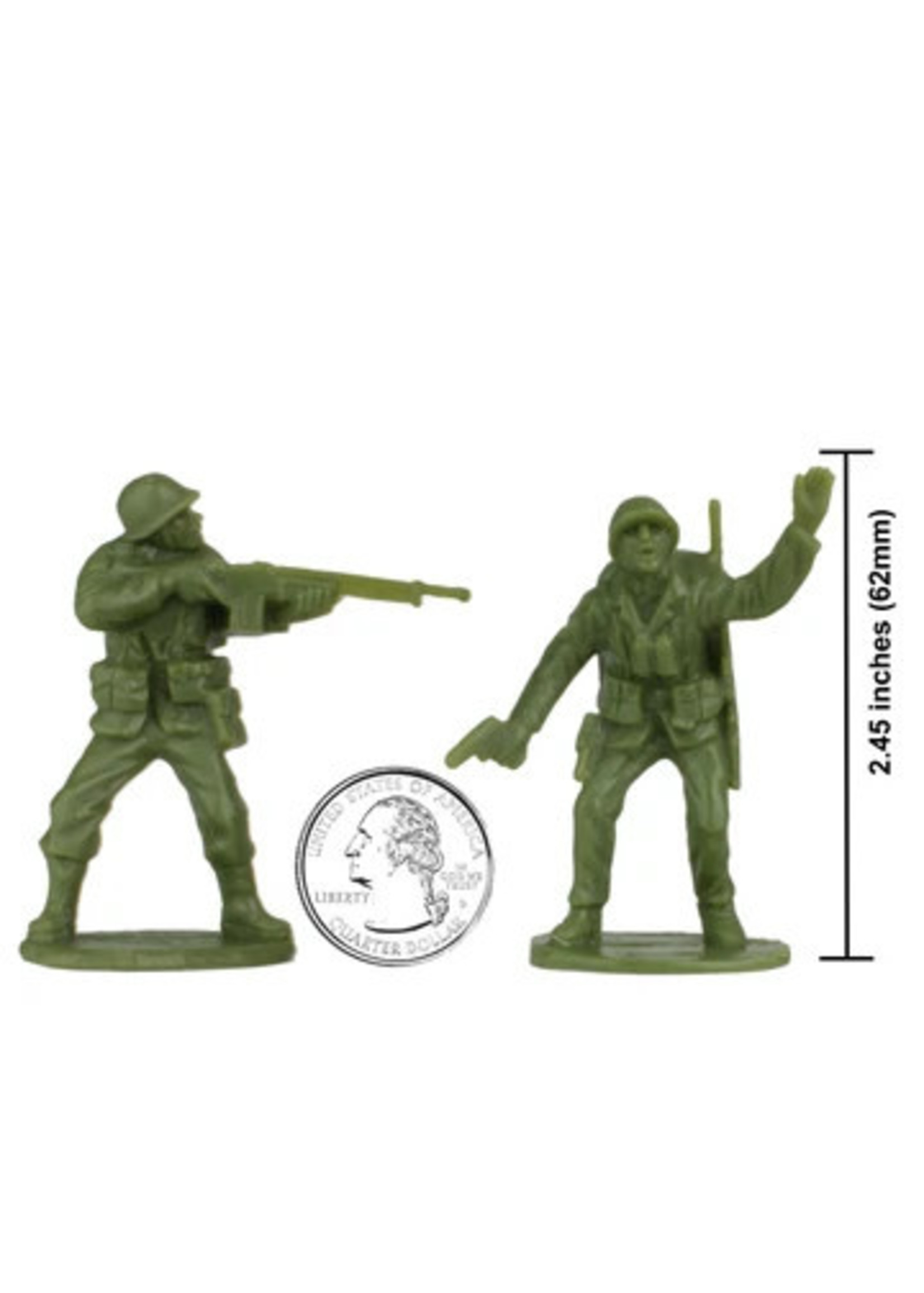 BMC 40034 - WWII IWO Jima US Marines Plastic Army Men - 36 Piece