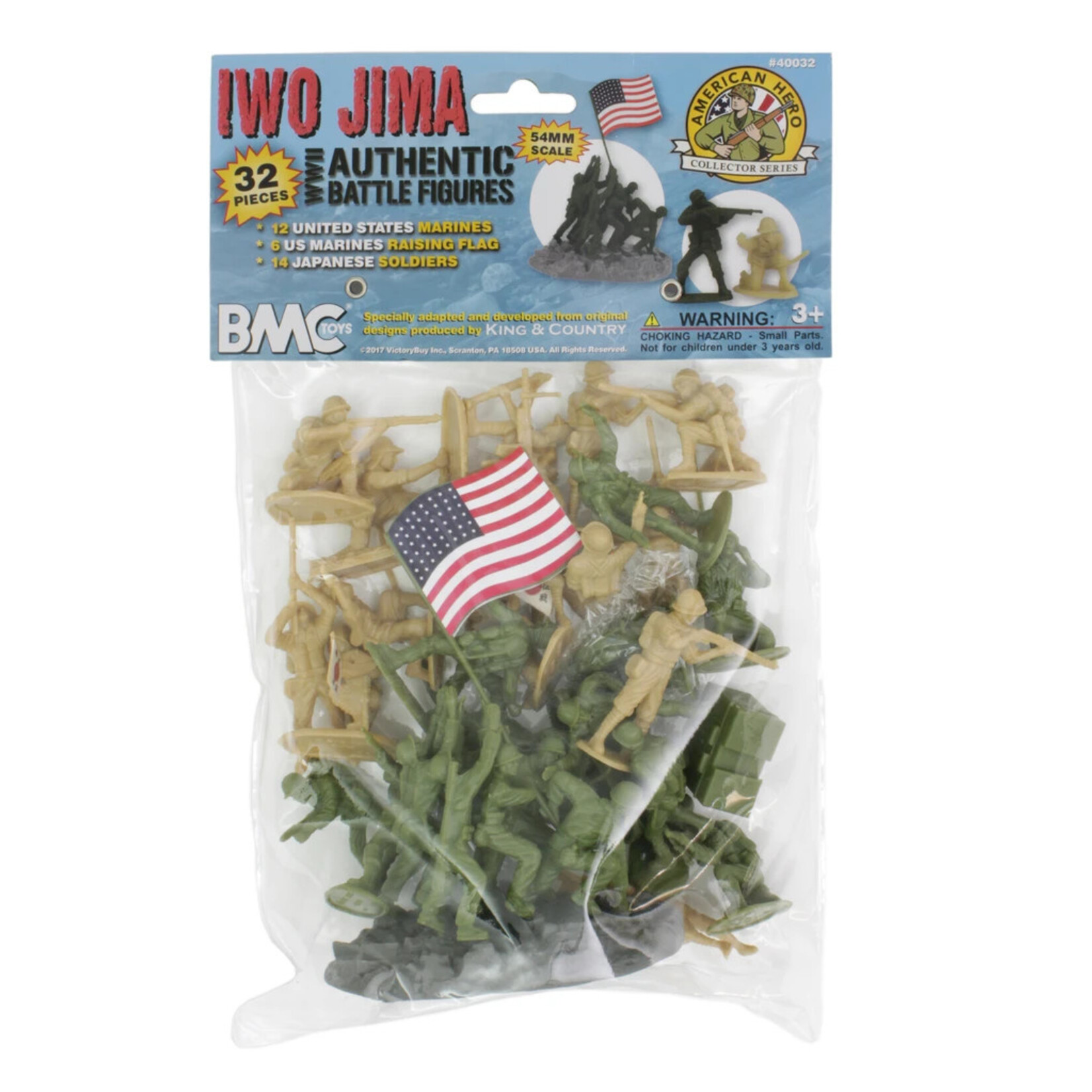 Stevens International 40032 - WWII IWO Jima Plastic Army Men - 32 Piece