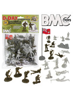 Stevens International 40033 - WWII D-Day Juno Beach Plastic Army Men - 33 Piece