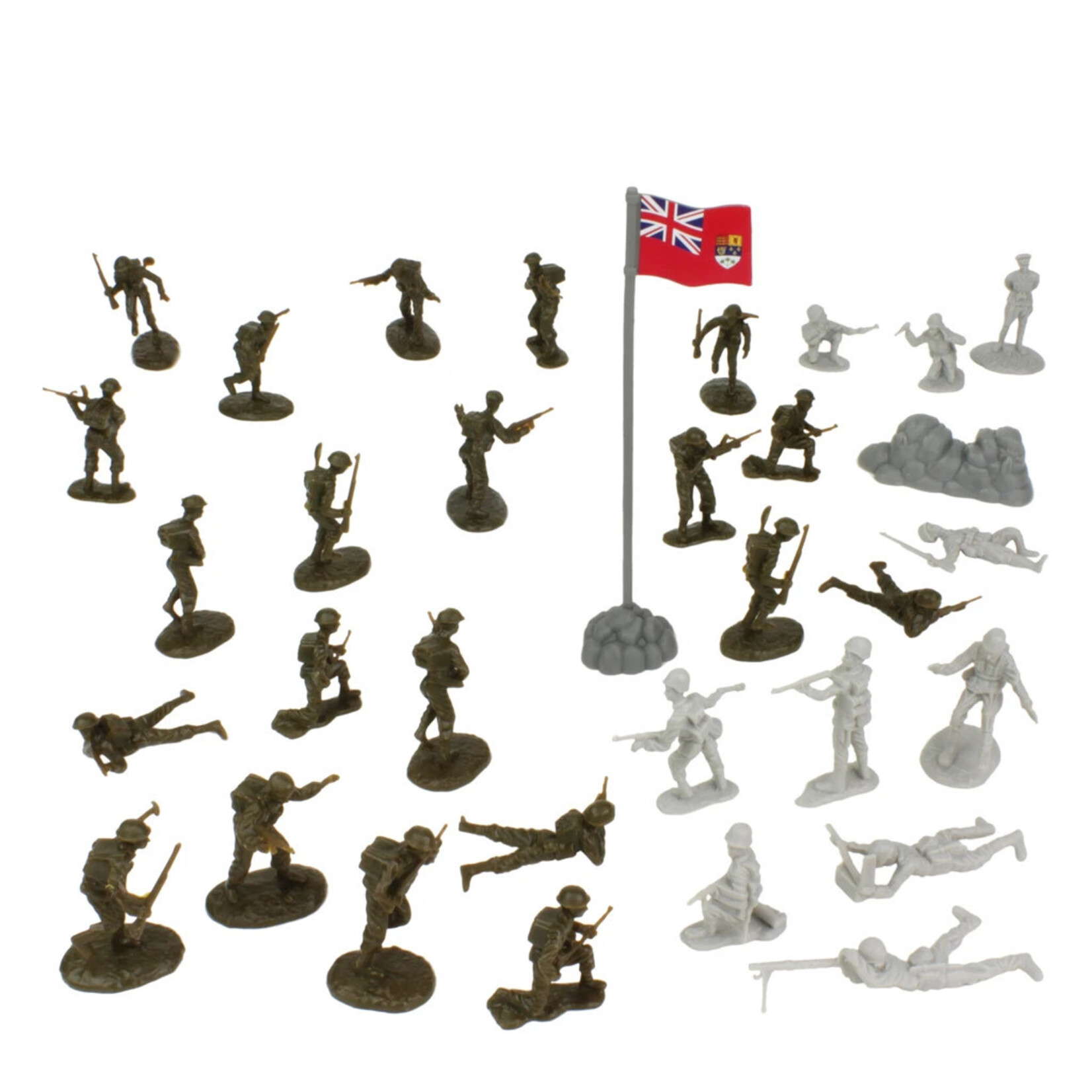 Stevens International 40033 - WWII D-Day Juno Beach Plastic Army Men - 33 Piece