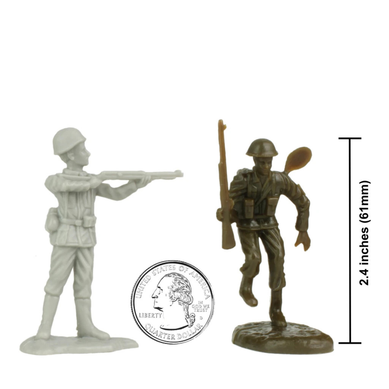 Stevens International 40033 - WWII D-Day Juno Beach Plastic Army Men - 33 Piece