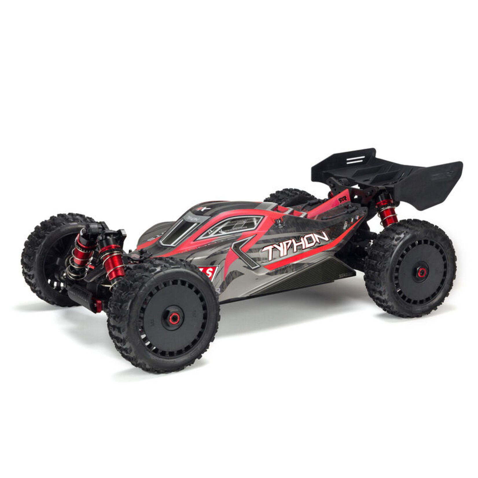Arrma 1/8 TYPHON 6S BLX 4WD Brushless Buggy with Spektrum RTR - Red/Grey V5