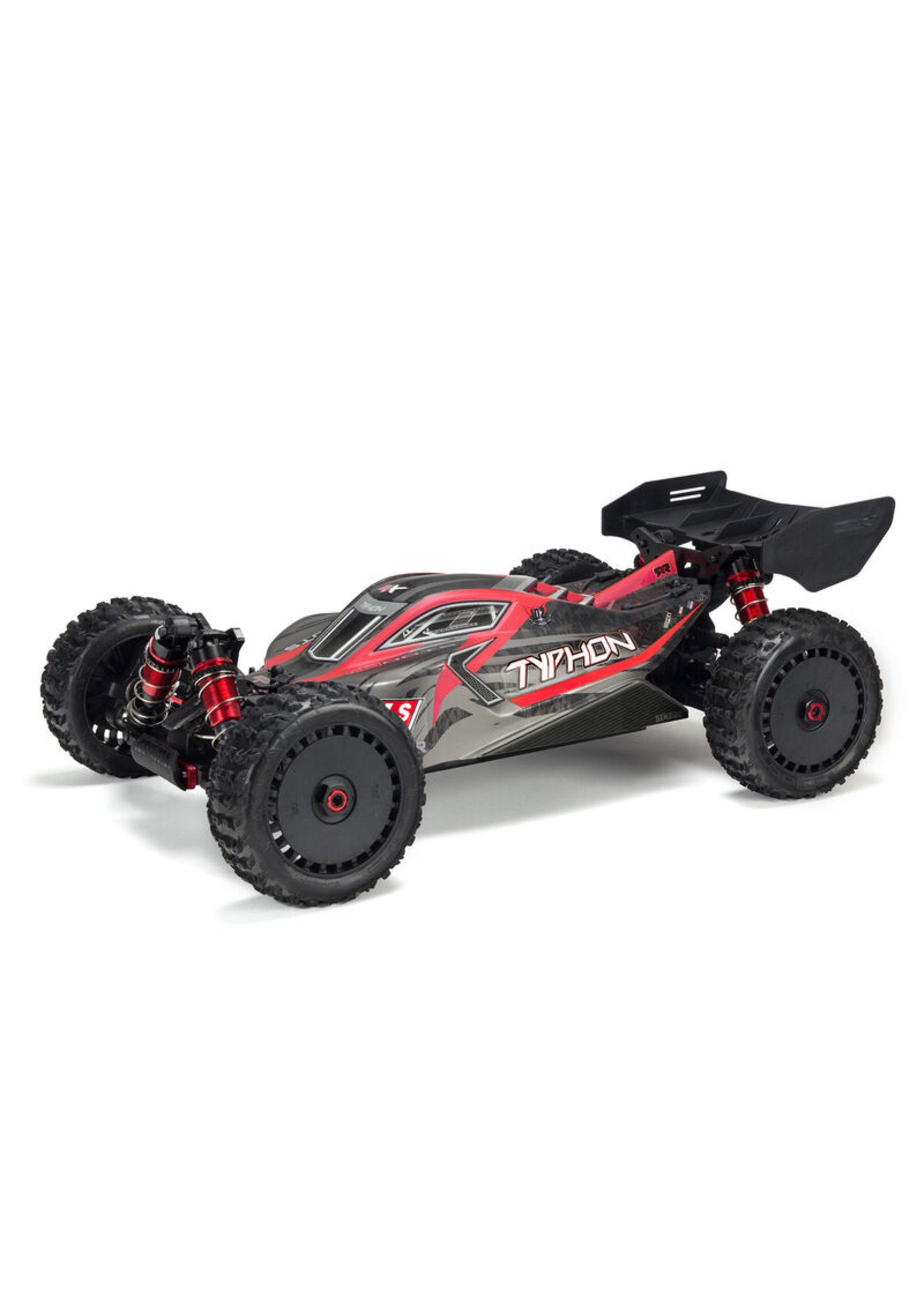 Arrma 1/8 TYPHON 6S BLX 4WD Brushless Buggy with Spektrum RTR - Red/Grey V5