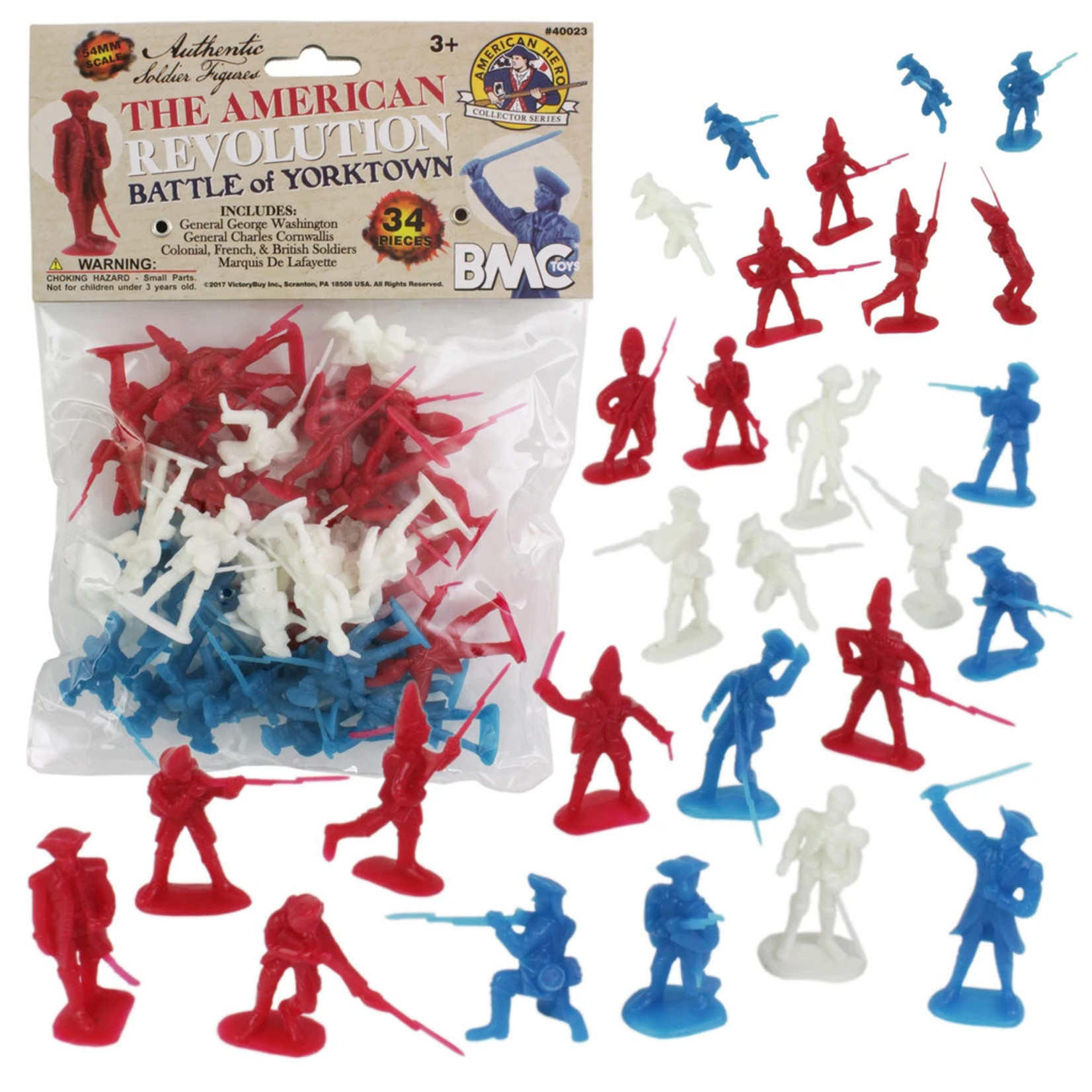 BMC 40023 - Revolutionary War Plastic Army Men - 34 Piece