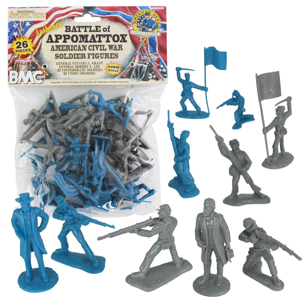 Military★浅型リメイク缶✨️3個セット 40028 - Civil War Battle of Appomattox Plastic Army Men - 26 Piece