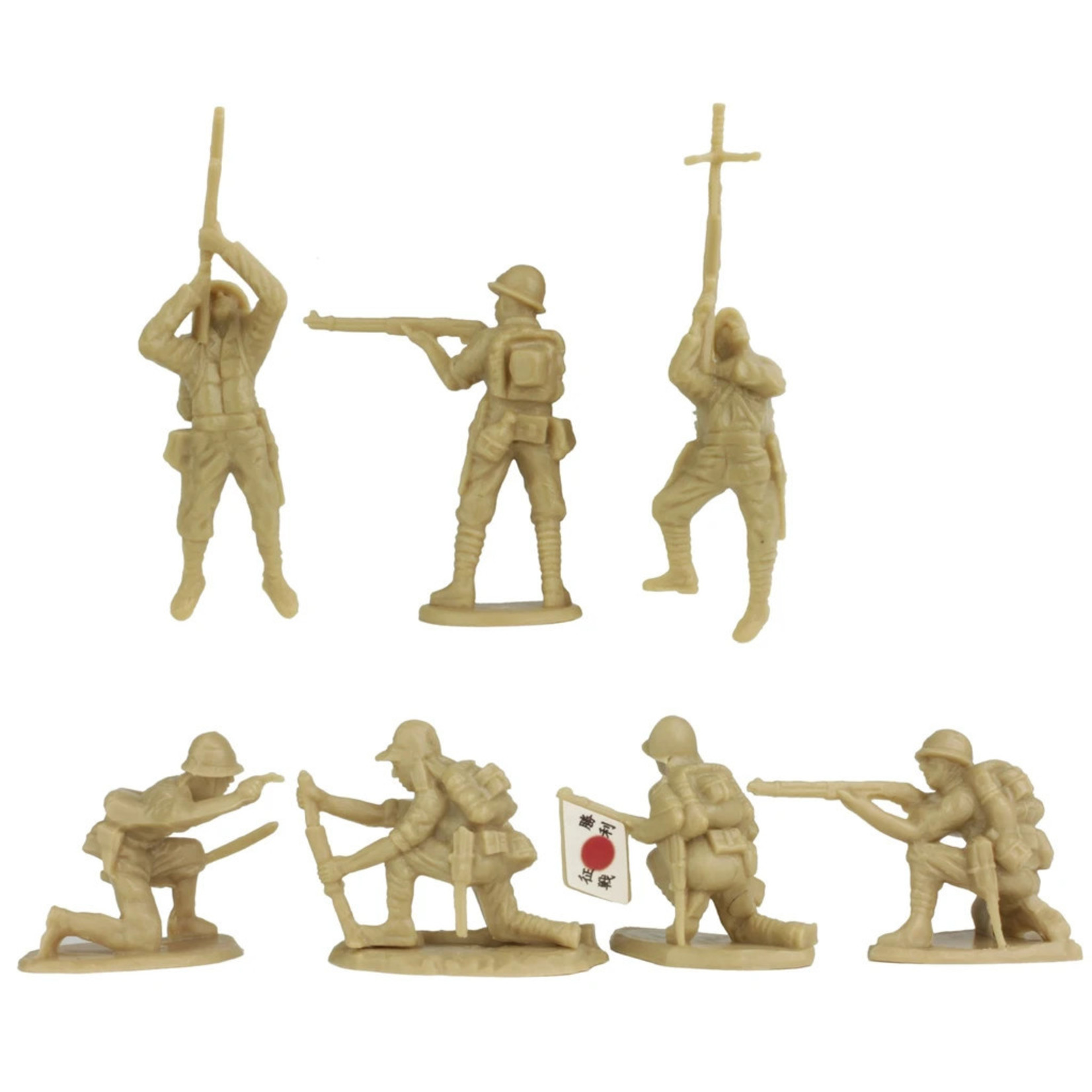 BMC 40036 - WWII IWO Jima Plastic Army Men, Tanks, and Island - 72 Piece