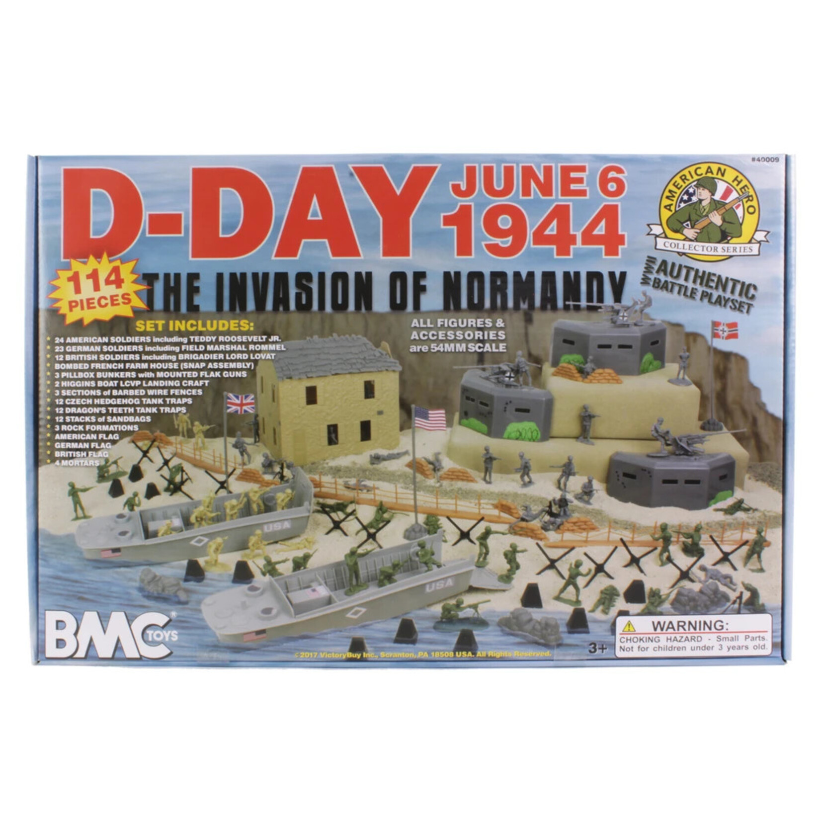 BMC 40009 - WWII D-Day Plastic Army Men - 114 Piece