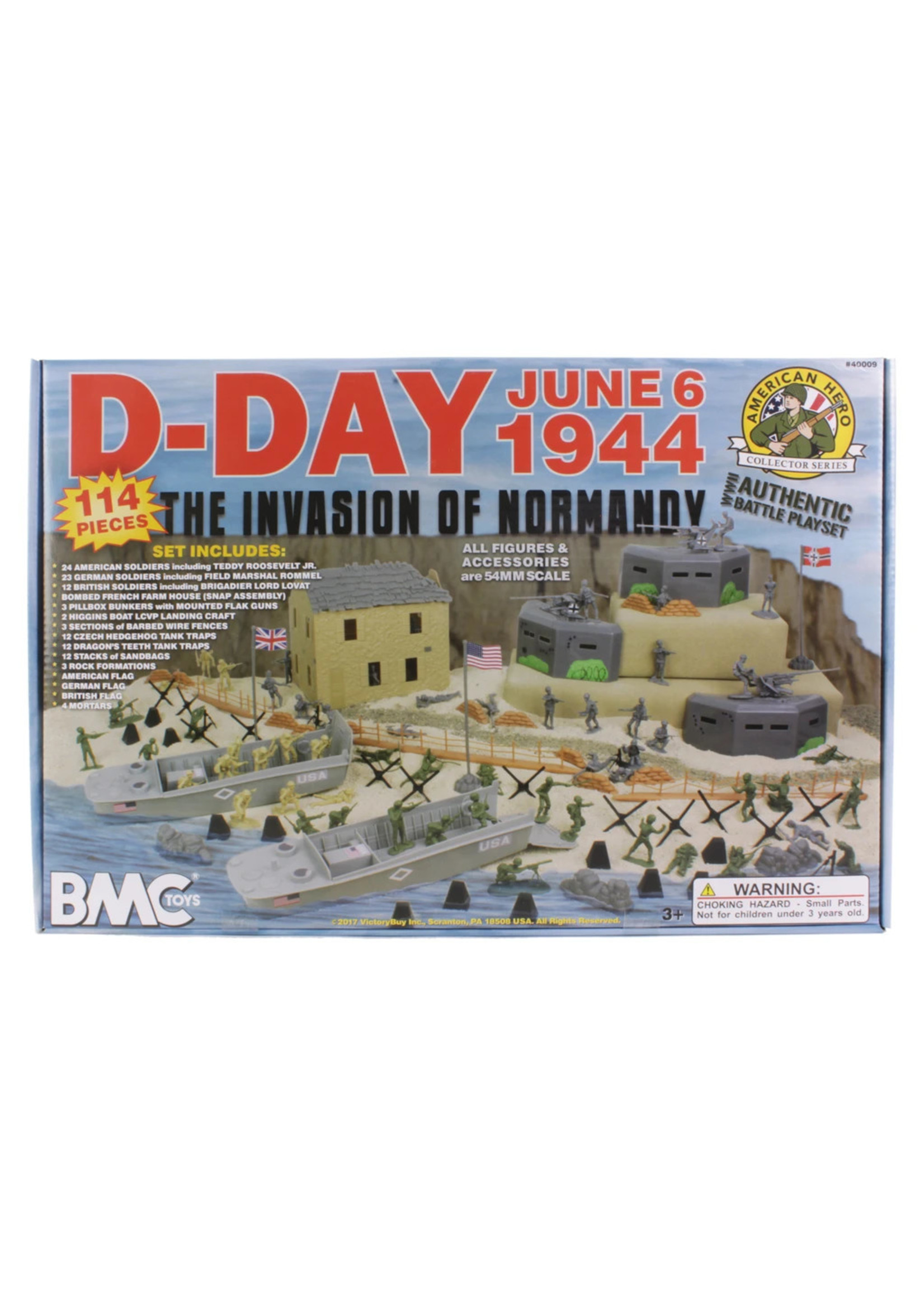 BMC 40009 - WWII D-Day Plastic Army Men - 114 Piece