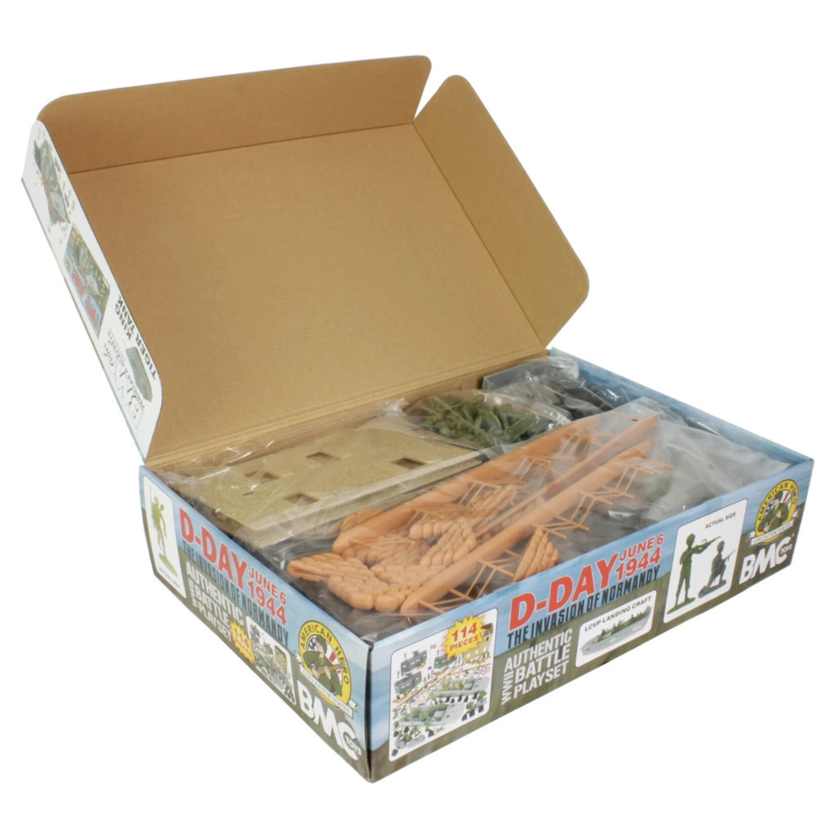 BMC 40009 - WWII D-Day Plastic Army Men - 114 Piece