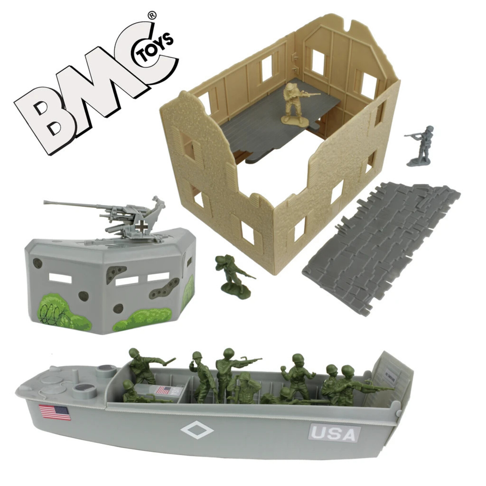 BMC 40009 - WWII D-Day Plastic Army Men - 114 Piece