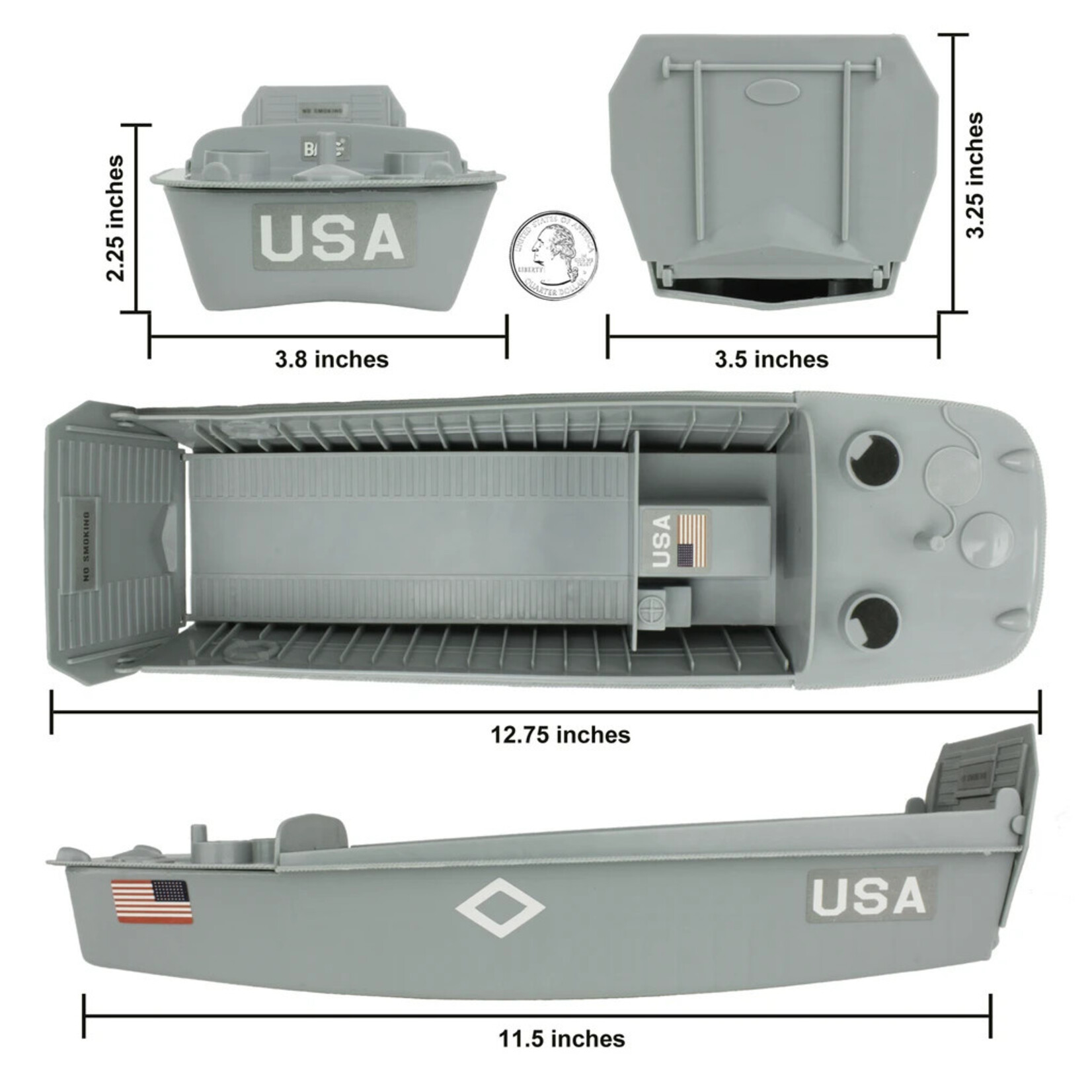 Stevens International 40027 - WWII D-Day Plastic Army Men Utah Beach - 40 Piece