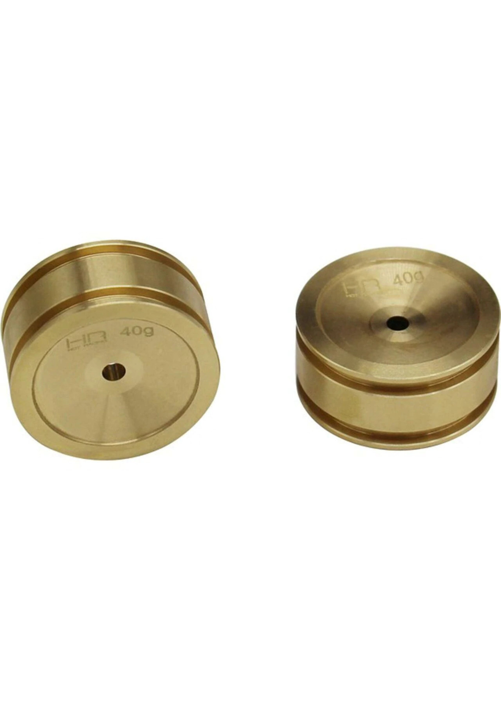 Hot Racing HRASXTF265H - Brass Wheel for Axial SCX24 - 2 Piece