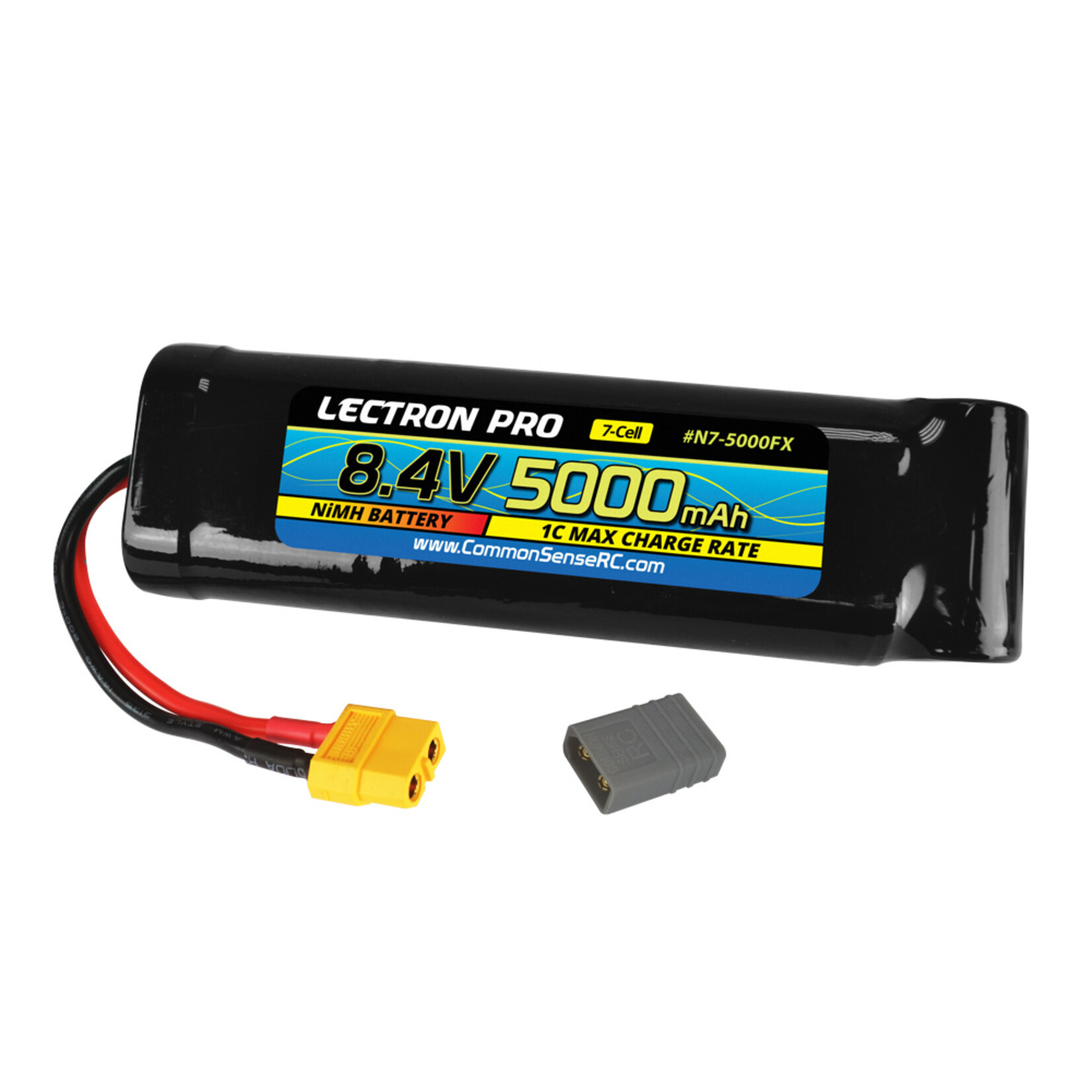 Common Sense RC N7-5000FX - 8.4V 5000mAh Flat Pack -  XT60 with Traxxas Adapter