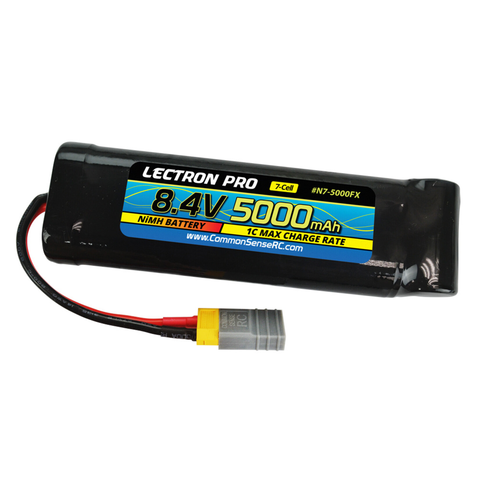 Common Sense RC N7-5000FX - 8.4V 5000mAh Flat Pack -  XT60 with Traxxas Adapter