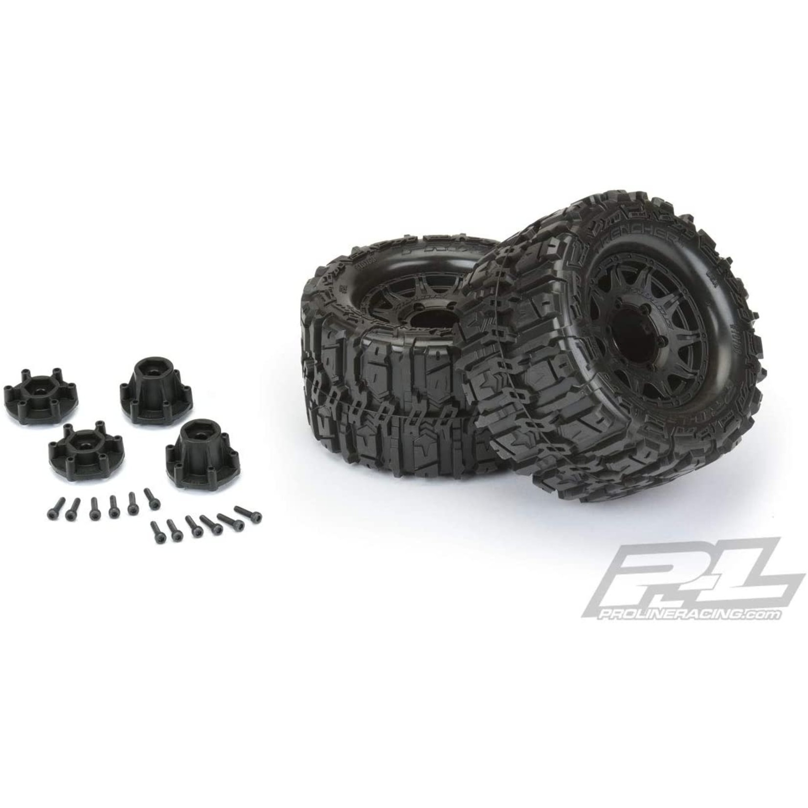 Pro-Line 10168-10 - Trencher HP 2.8 Belted Tires Mounted on Raid 6x30 Wheels - Black F/R