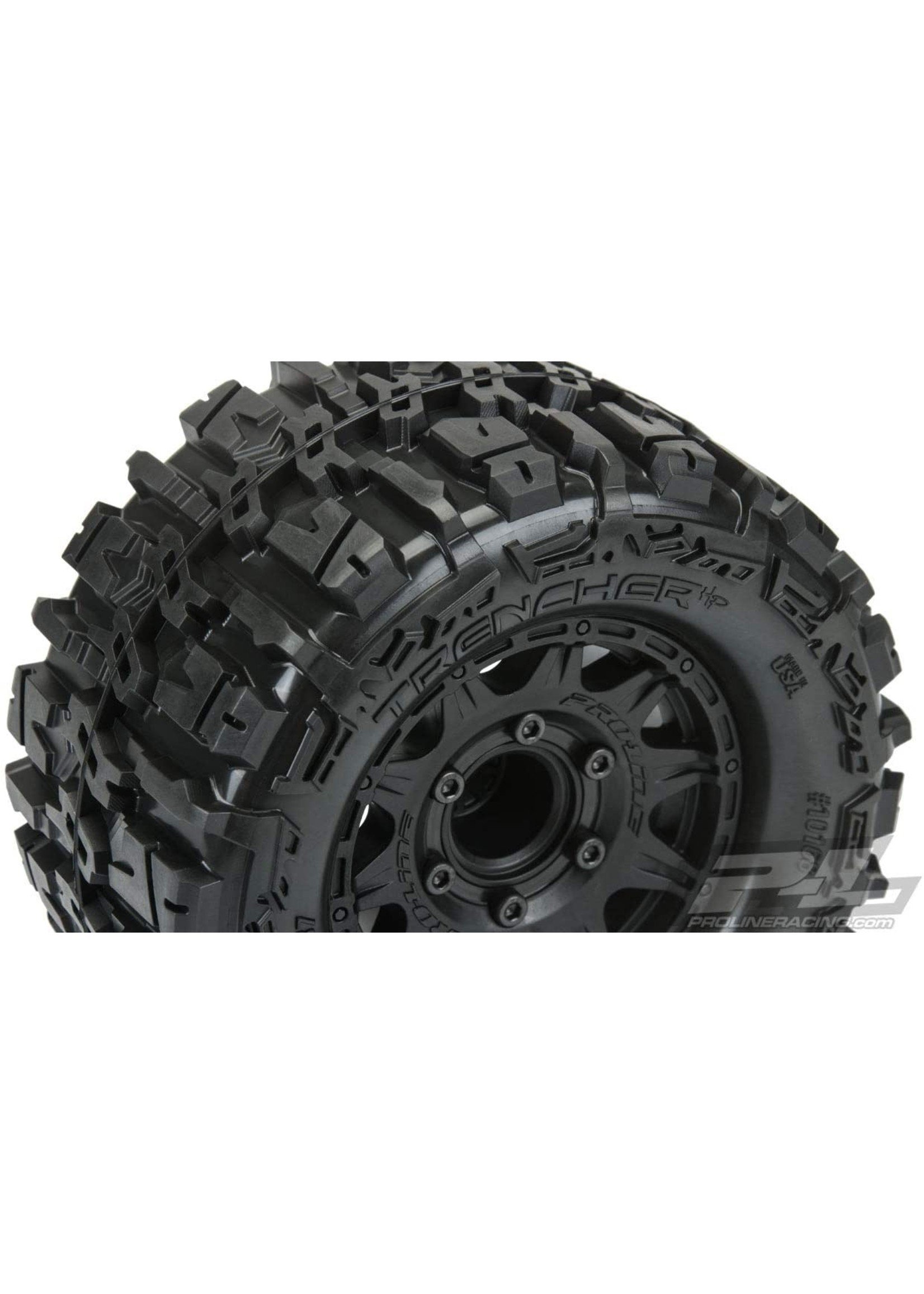 Pro-Line 10168-10 - Trencher HP 2.8 Belted Tires Mounted on Raid 6x30 Wheels - Black F/R