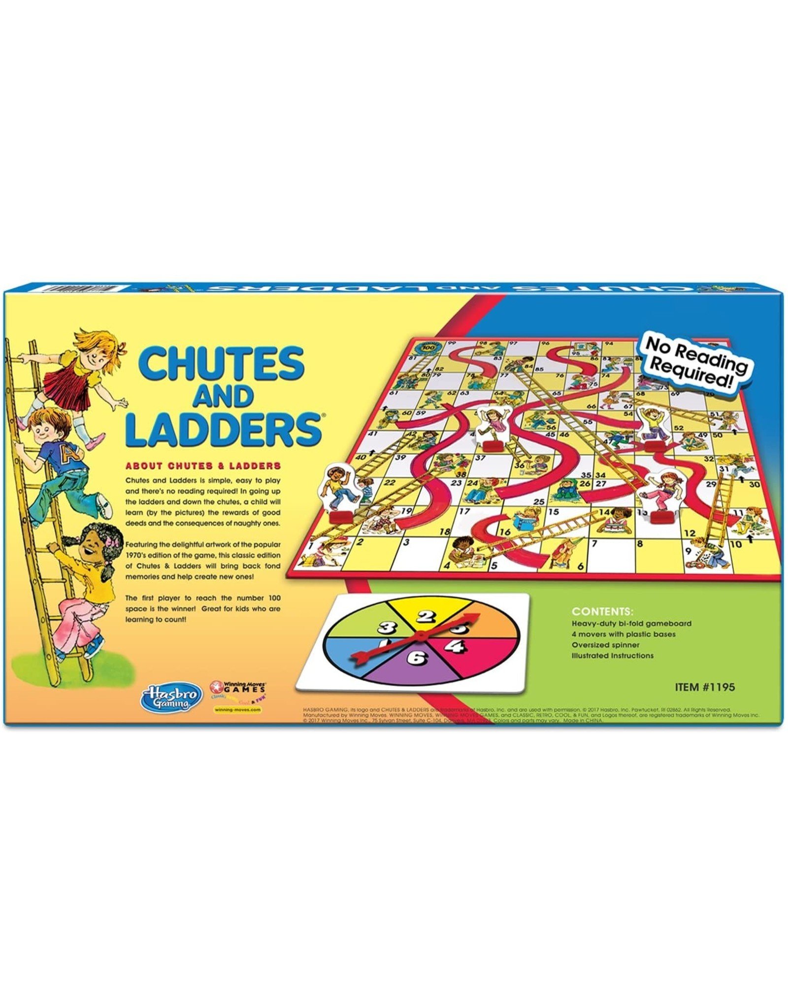 Winning Moves / Hasbro Chutes & Ladders Board Game Hub Hobby