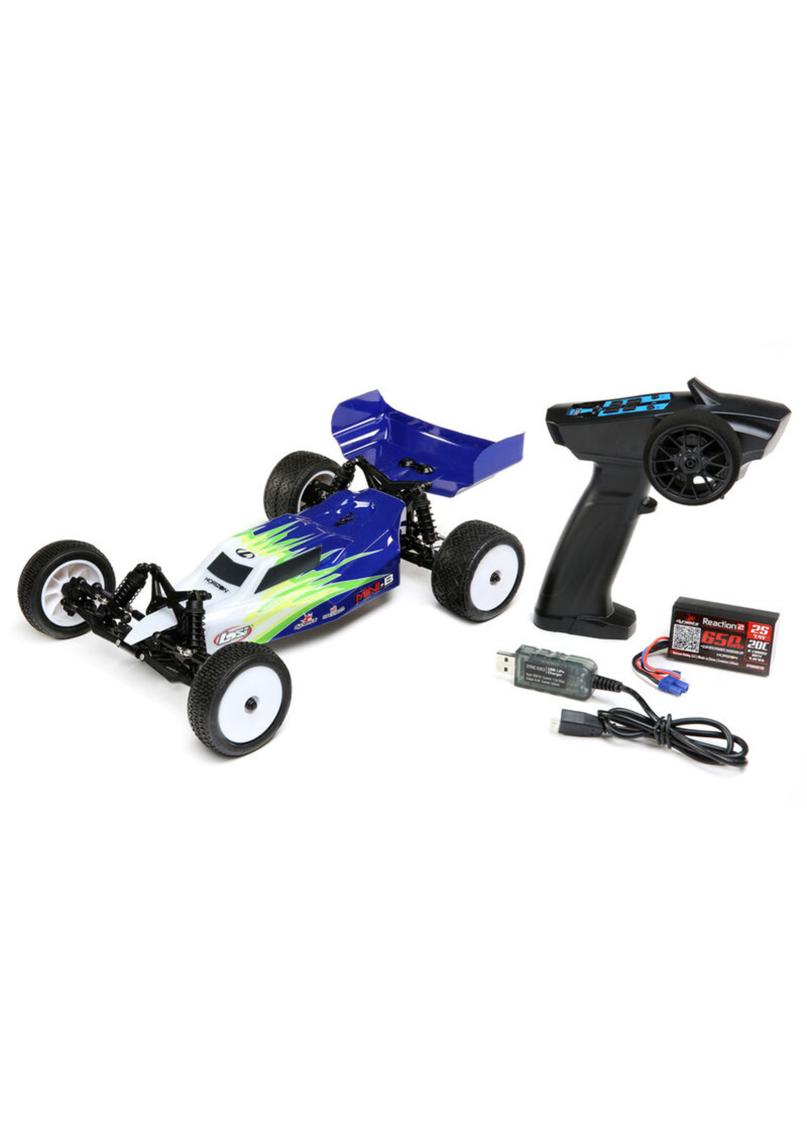 Losi 1/16 Mini-B Brushed 2WD RTR Buggy - Blue/White