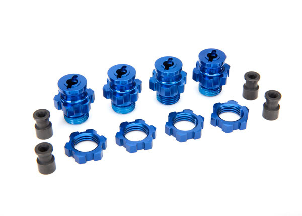 6856X - Aluminum Wheel Hub Set, 17mm Short - Blue