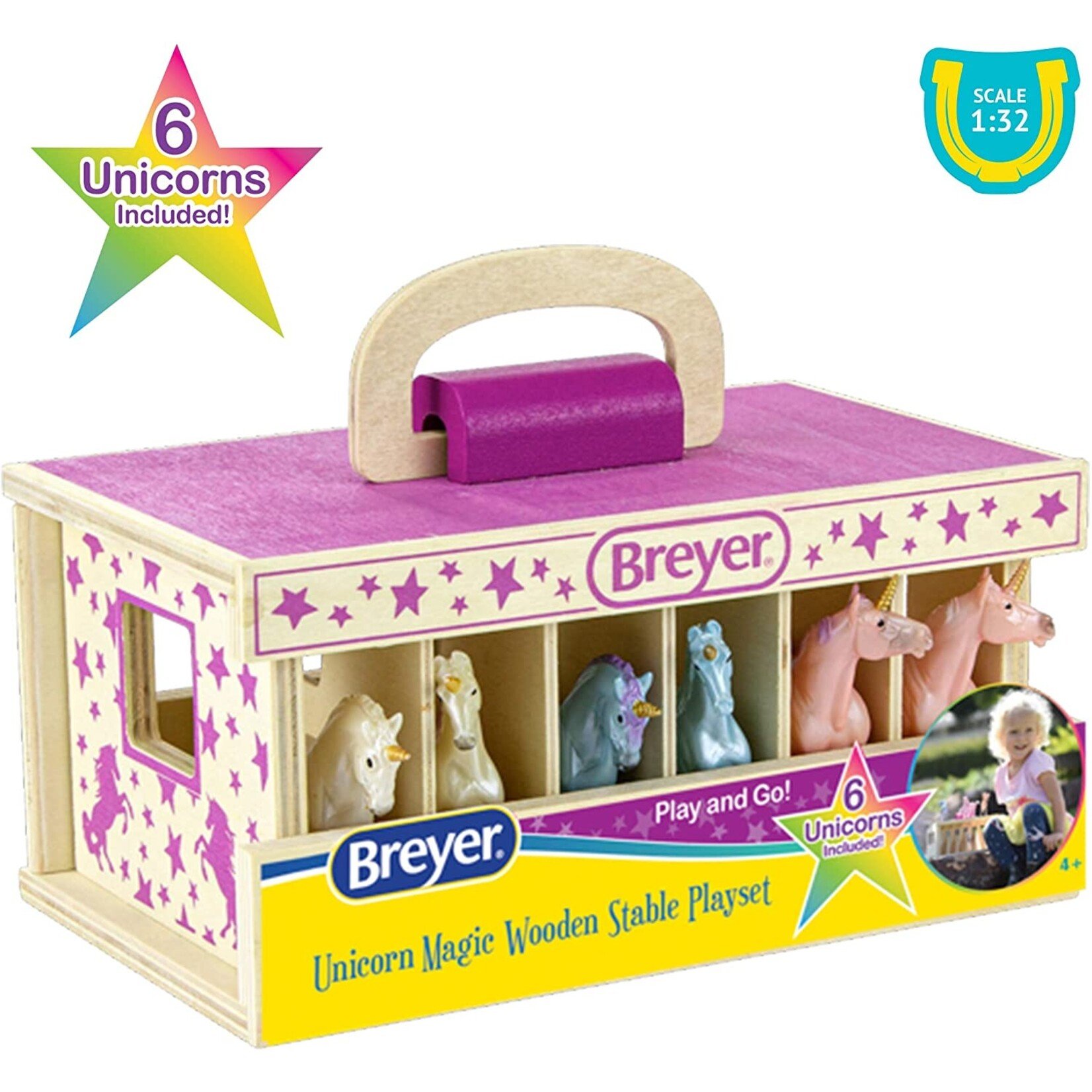 Breyer Unicorn Magic Wooden Stable Playlet