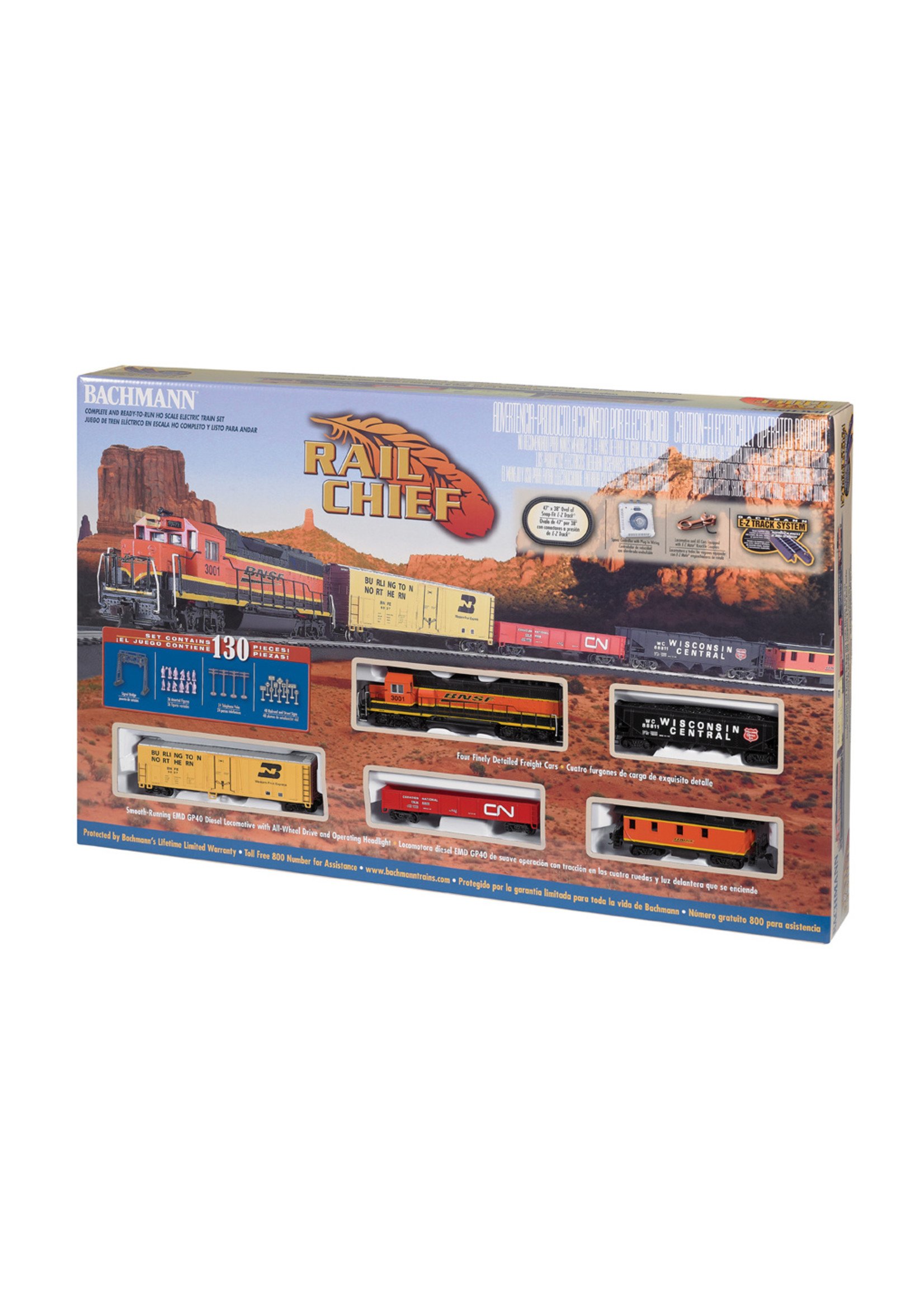 Bachmann rail hot sale chief train set