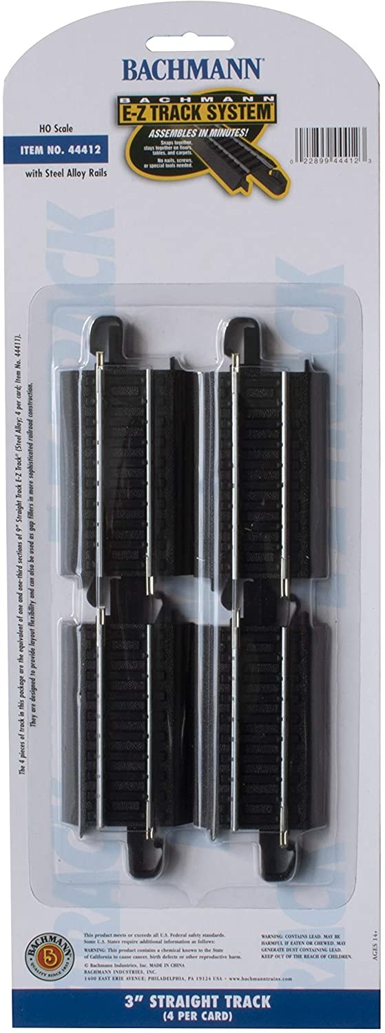 44412 - 3" Straight HO Scale EZ Track