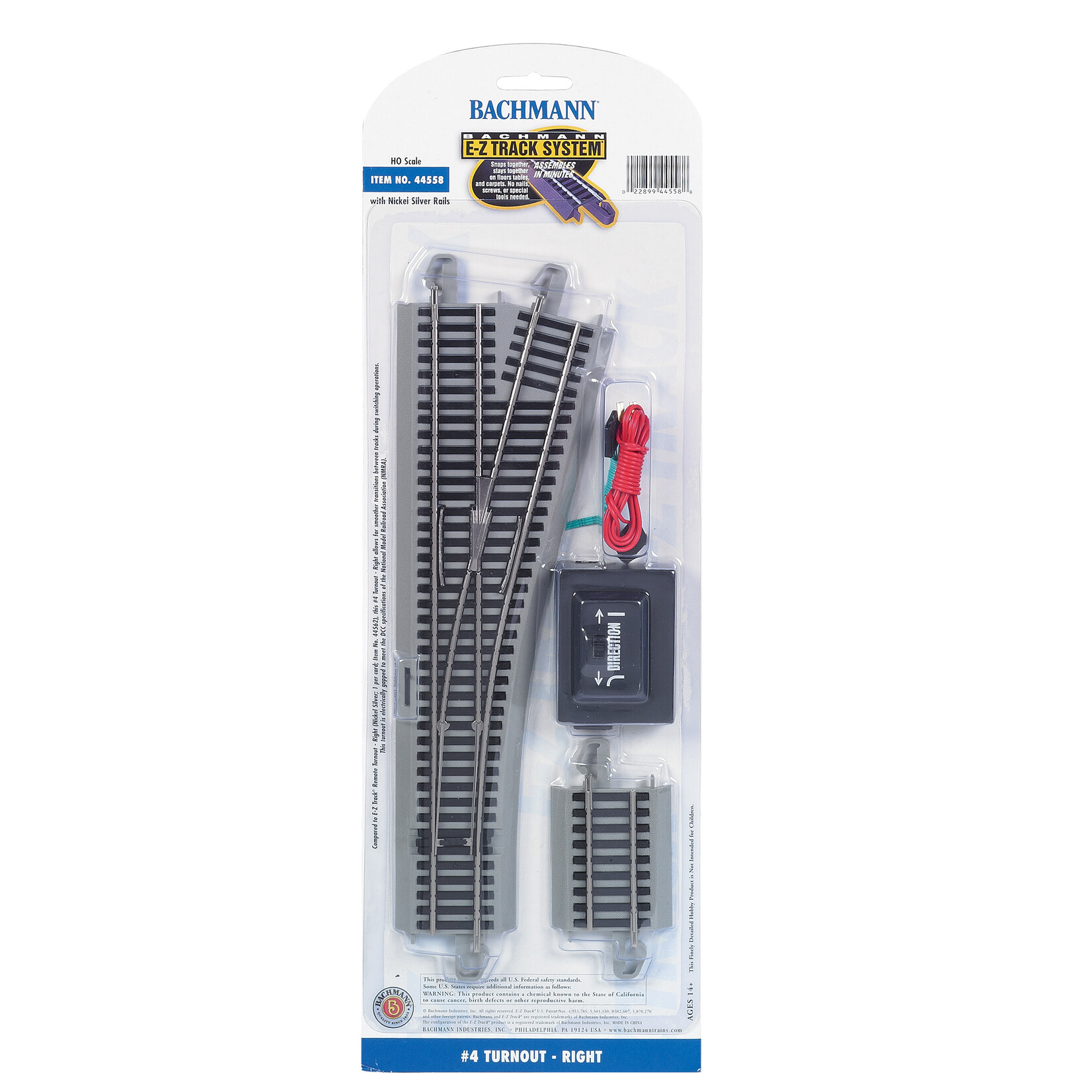 Bachmann 44558 - #4 Turnout - Right - HO Scale EZ Track
