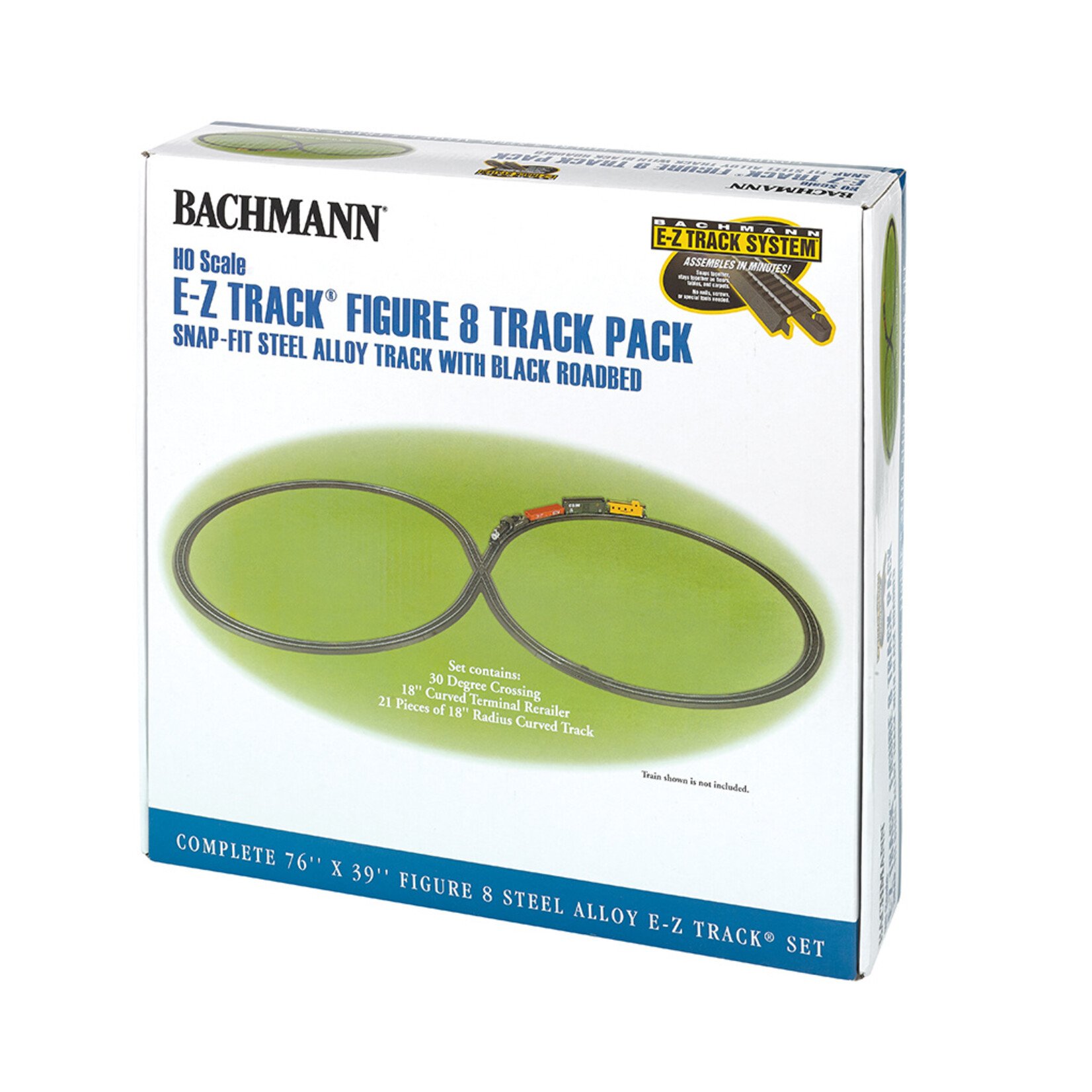 Bachmann 44487 - Steel Alloy Figure 8 Track Pack HO Scale EZ Track