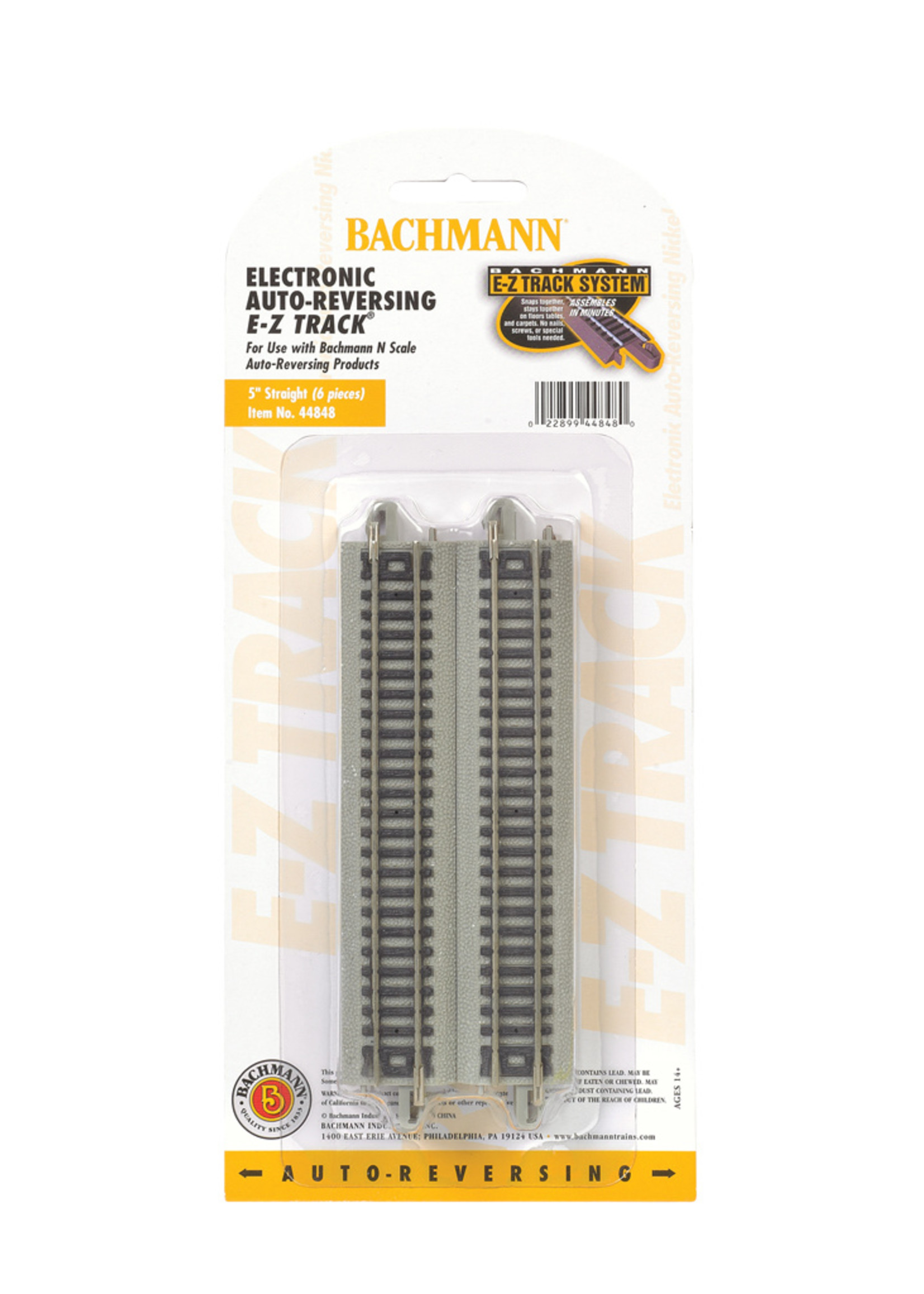 Bachmann 44848 - Auto-Reversing 5" Straight Track - N Scale EZ Track