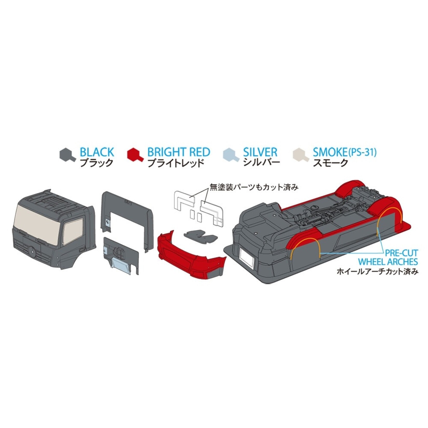 Tamiya 1/14 Tankpool24 Mercedes Actros - TT-01 Type E Chassis Kit