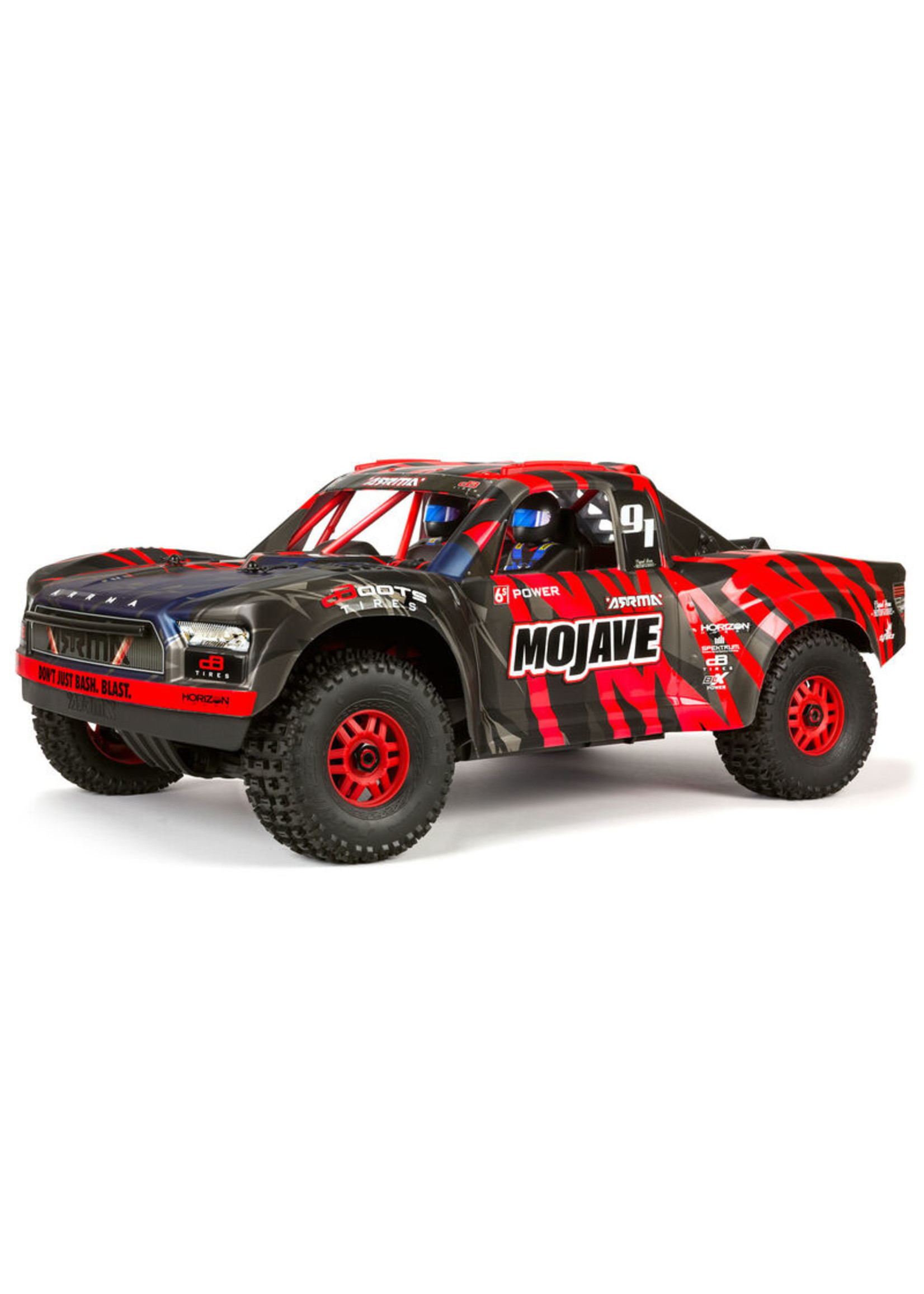 Arrma 1/7 MOJAVE 6S V2 4WD BLX Desert Truck with Spektrum Firma RTR - Red/Black