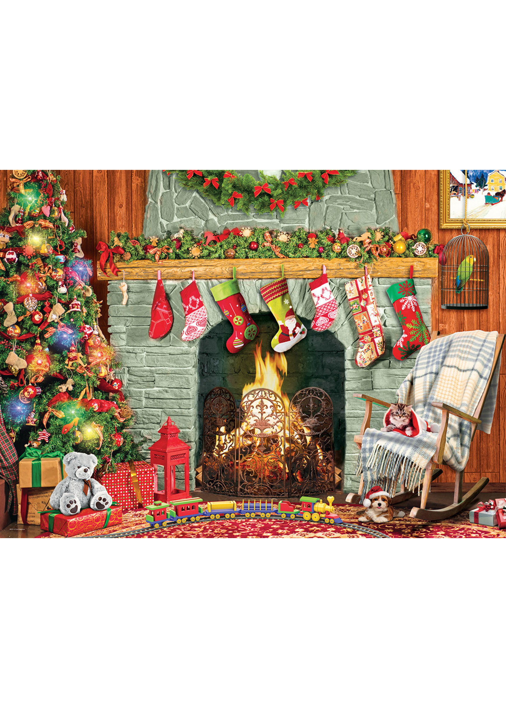 Eurographics Christmas by the Fireplace - 500 Piece Puzzle