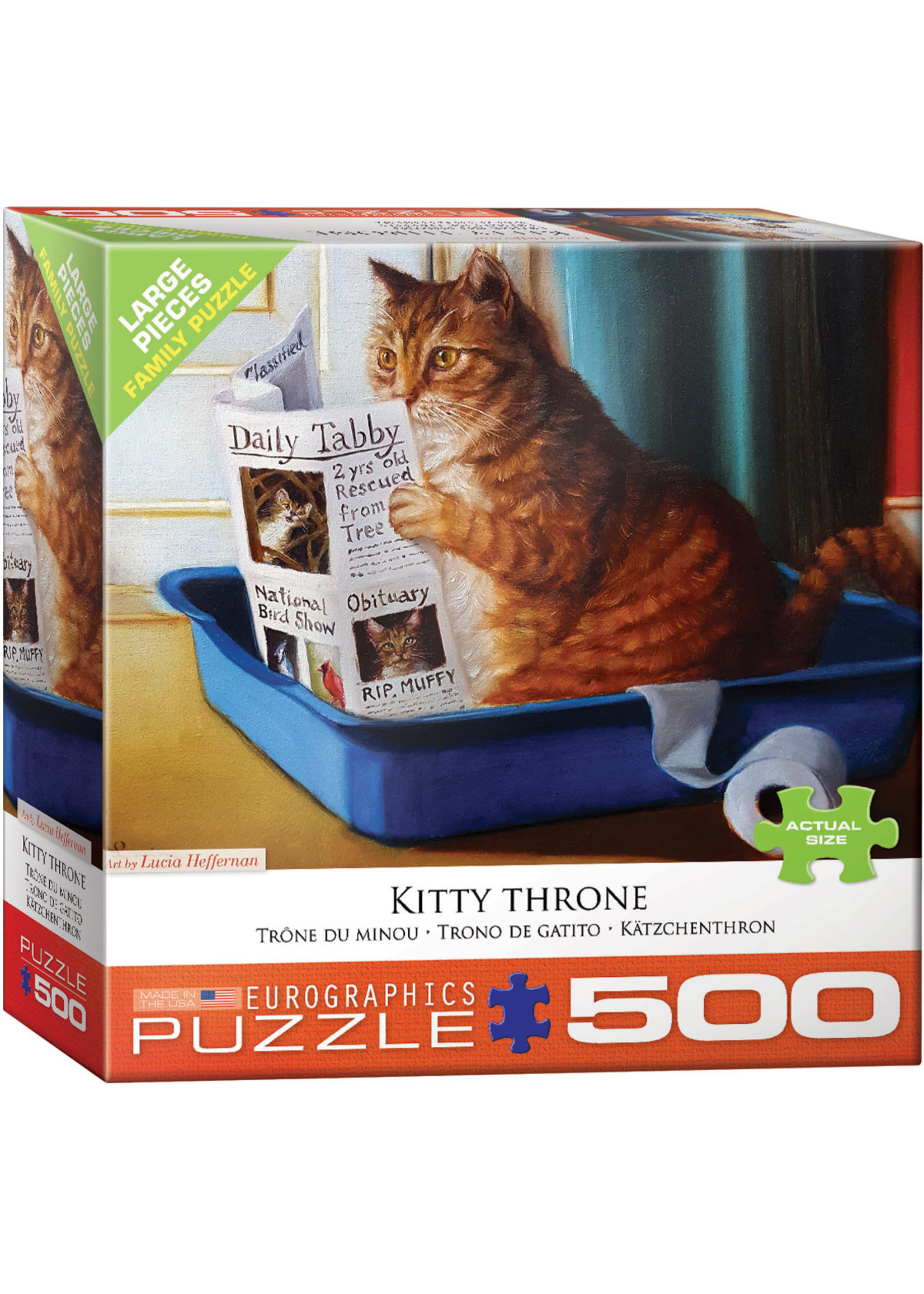 Eurographics Kitty Throne - 500 Piece Puzzle