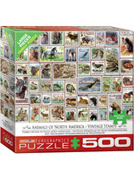 Eurographics North American Wildlife Vintage Stamps - 500 Piece Puzzle