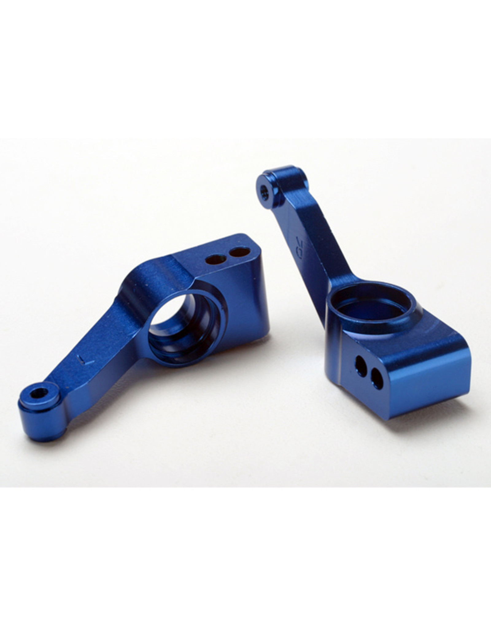 Traxxas 1952X Aluminum Rear Stub Axle Carriers Blue Hub Hobby