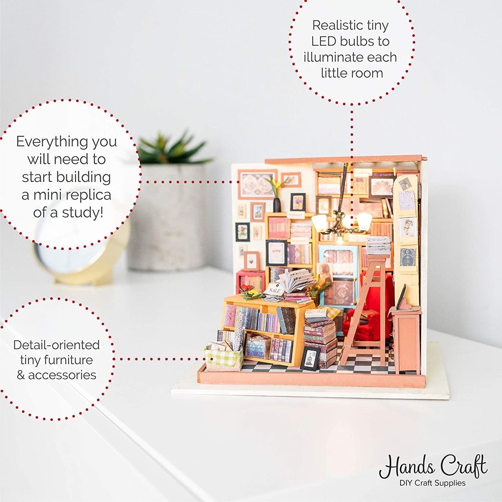 Hands Craft Sam's Study DIY Miniature