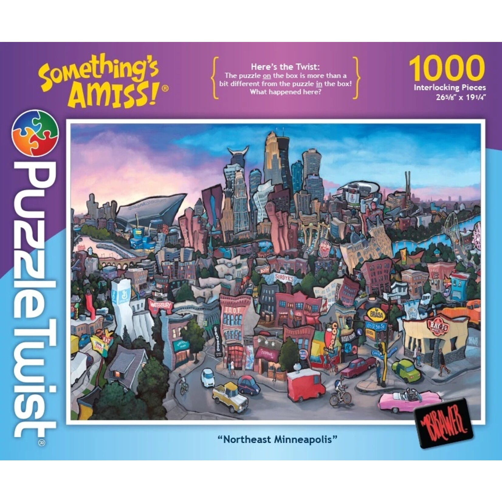 Puzzle Twist Northeast Minneapolis - 1000 Piece Puzzle