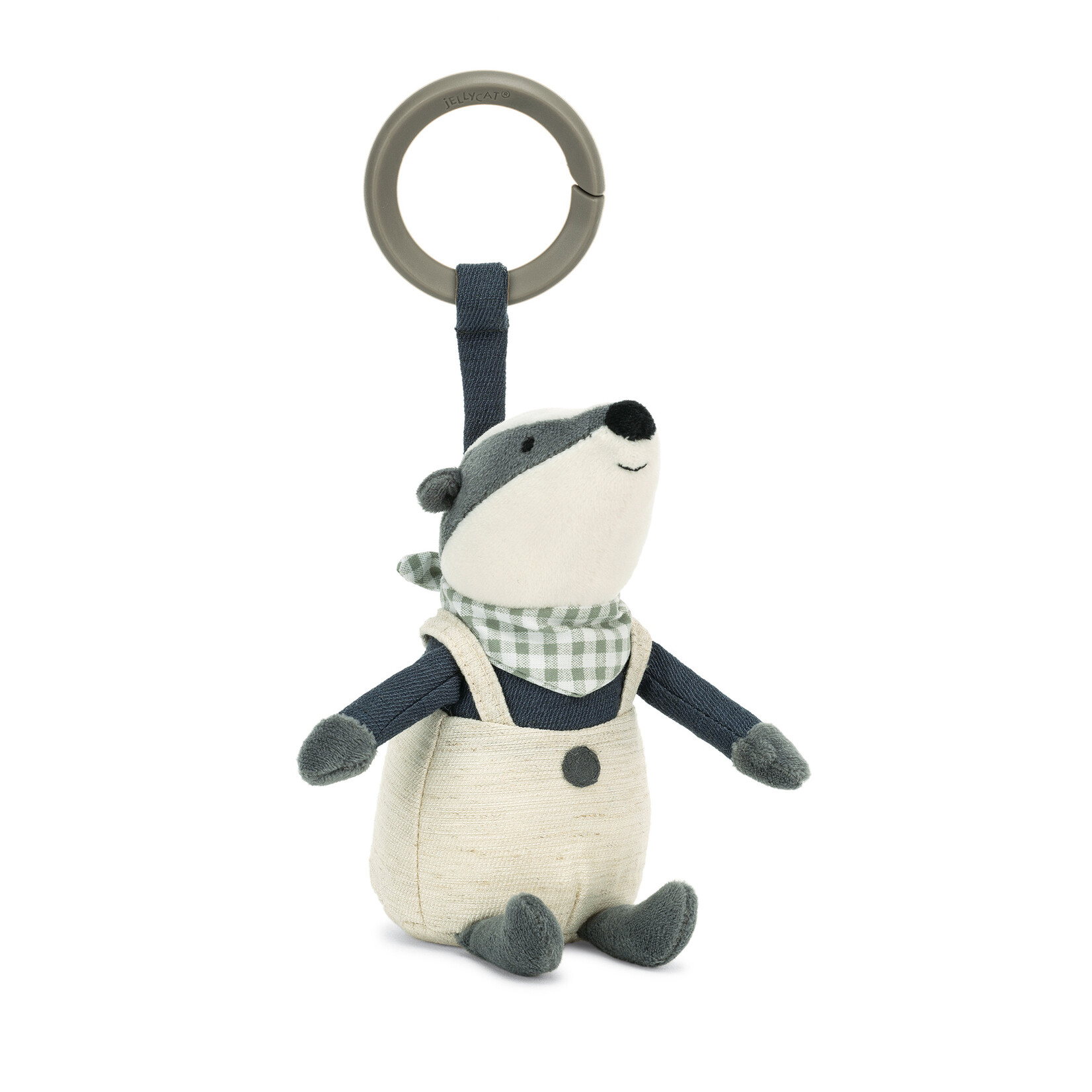 Jellycat Little Rambler Badger Rattle