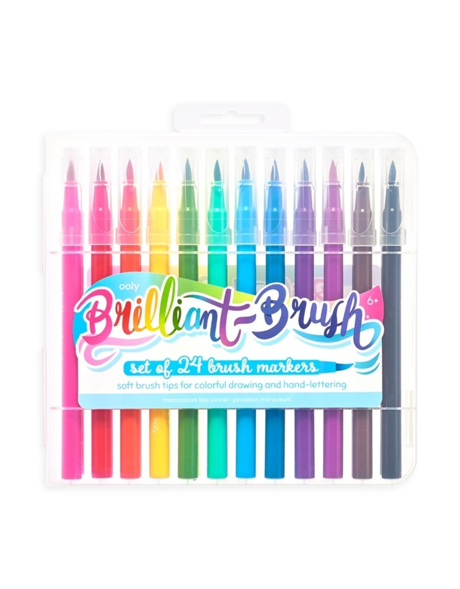 Ooly Brilliant Brush Markers Set of 24 Hub Hobby