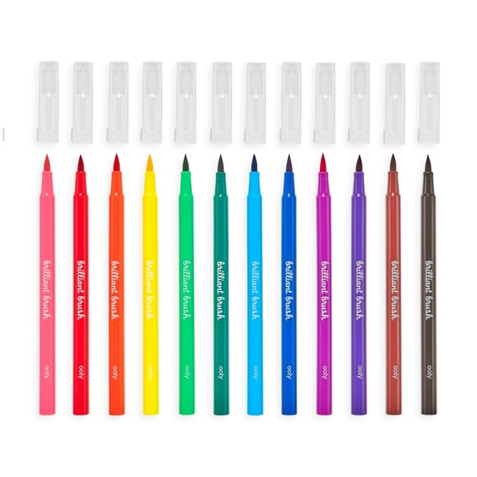 Ooly Brilliant Brush Markers - Set of 12