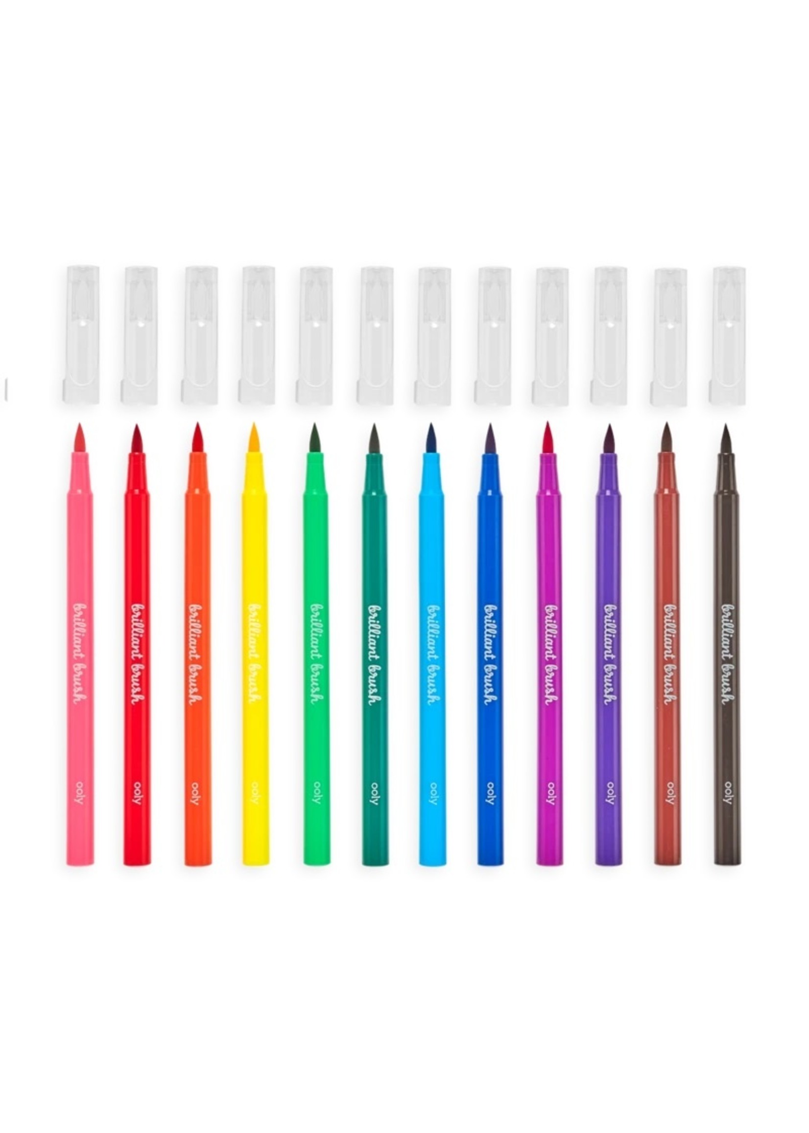 Ooly Brilliant Brush Markers - Set of 12