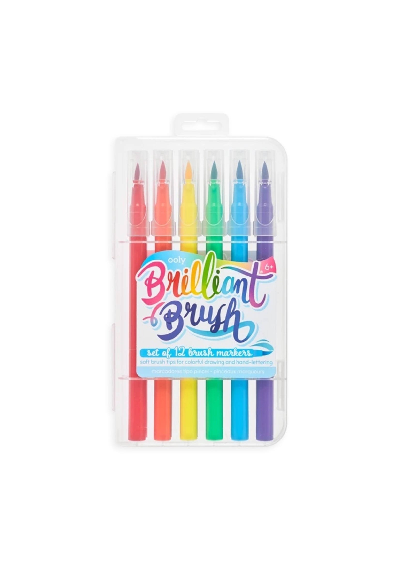 Ooly Brilliant Brush Markers - Set of 12