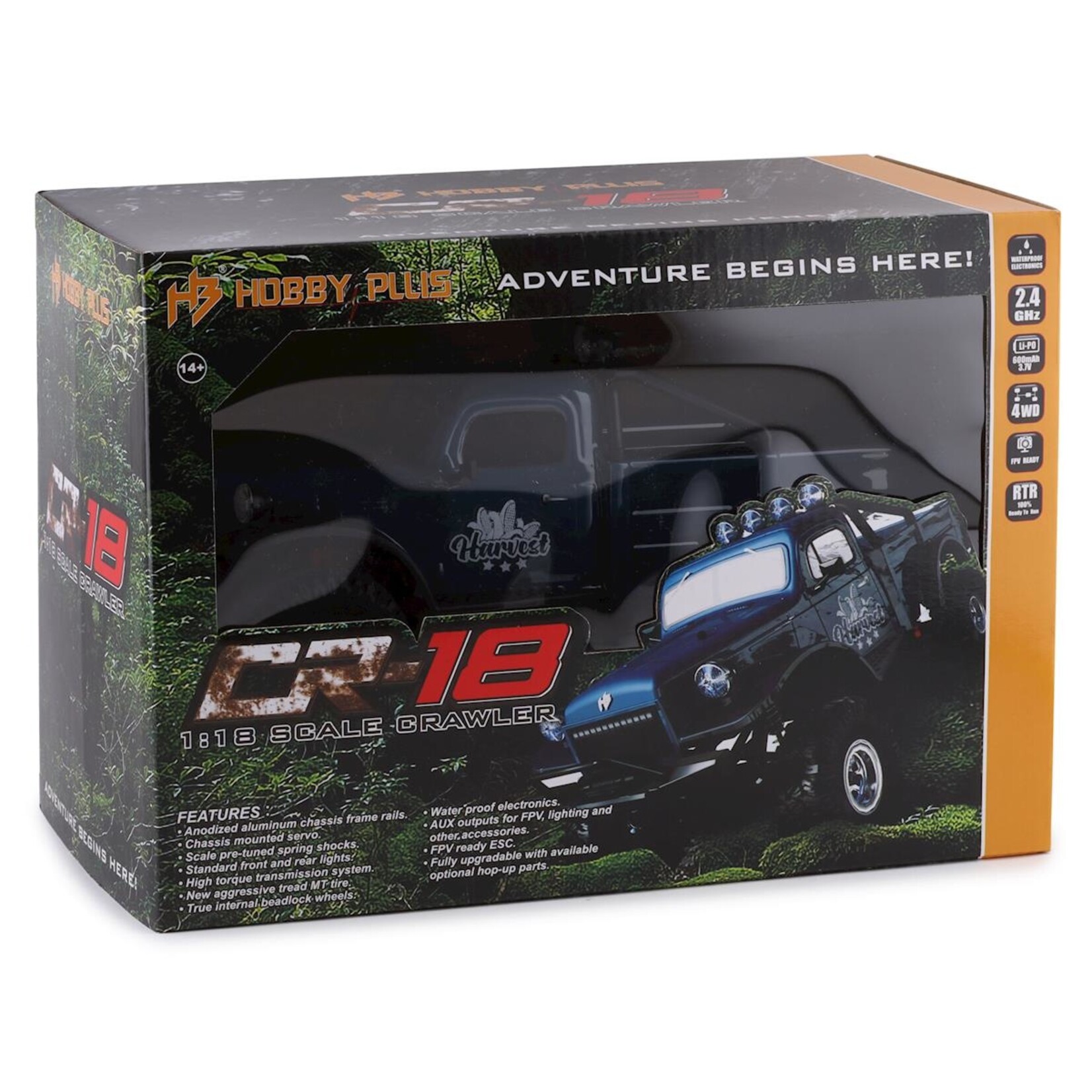 HobbyPlus 1/18 CR-18 Harvest RTR Mini Crawler - Blue