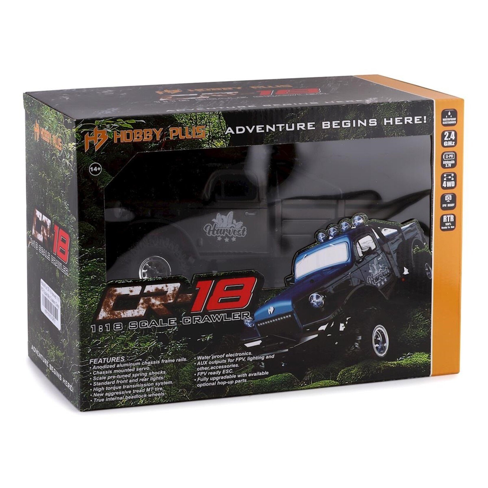 HobbyPlus 1/18 CR-18 Harvest RTR Mini Crawler - Grey