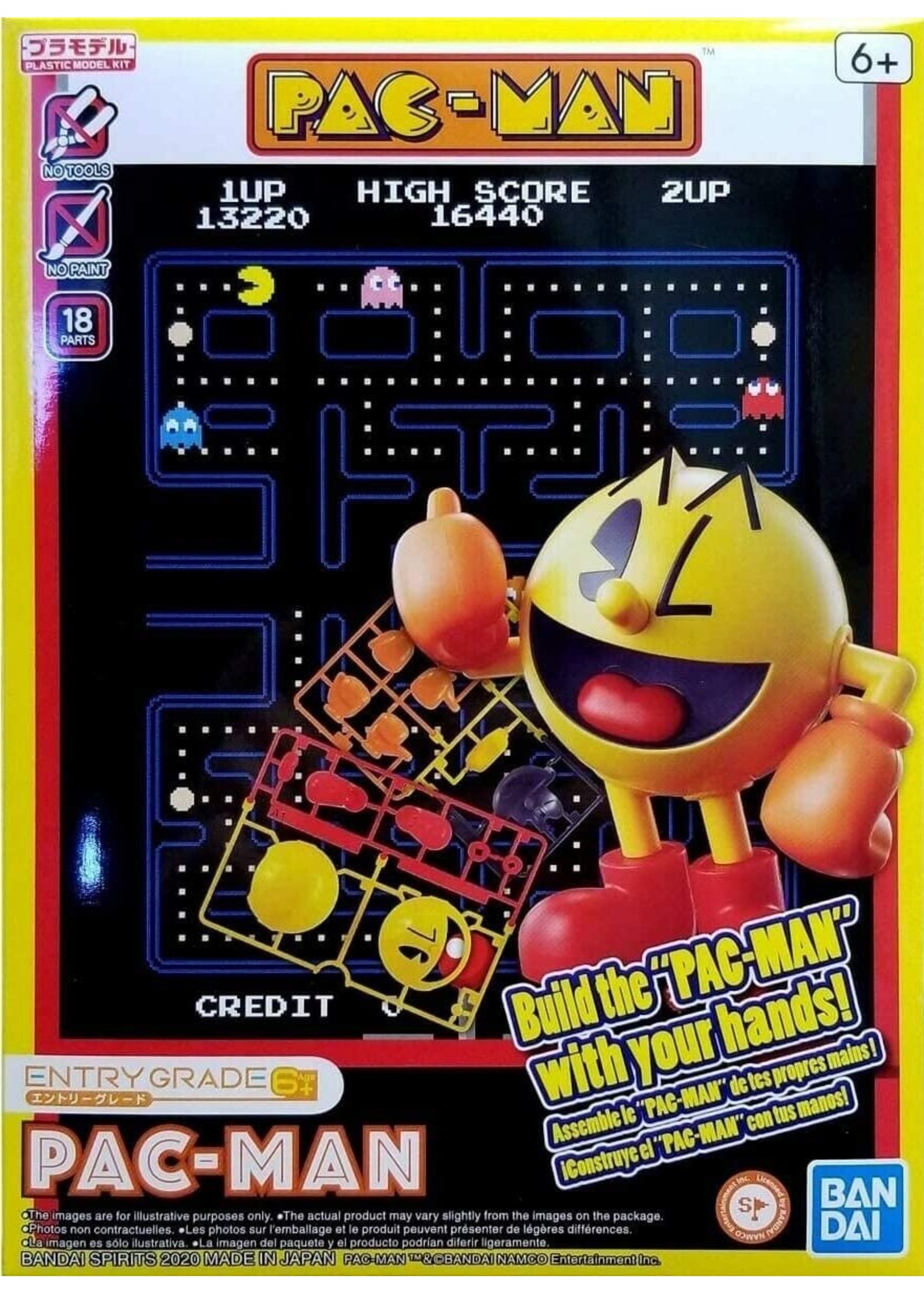Bandai Entry Grade Pac-man Plastic Model Kit 2547758 for sale online 
