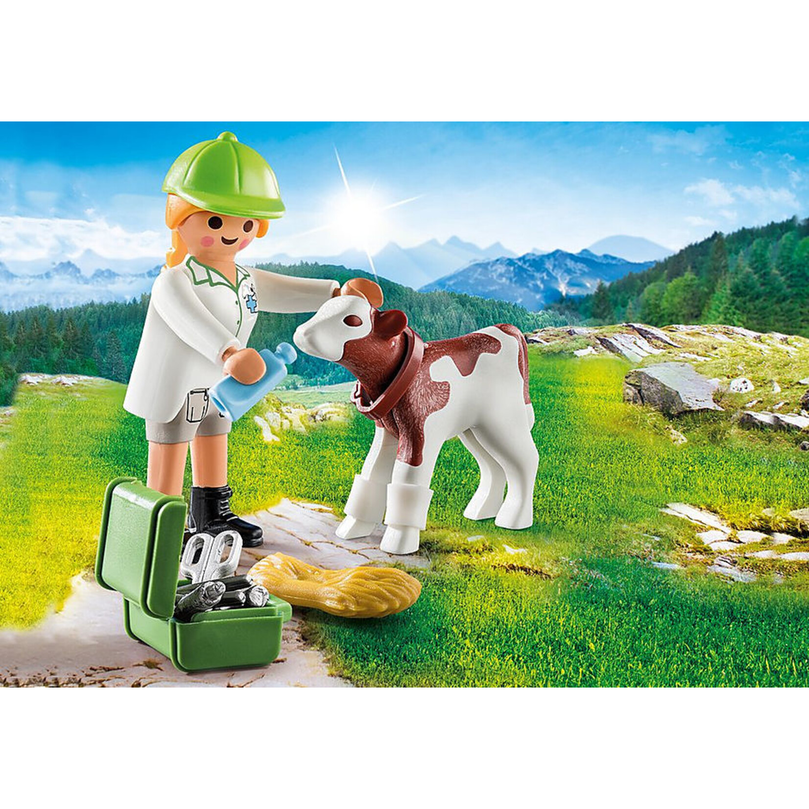 Playmobil 70252 - Vet with Calf