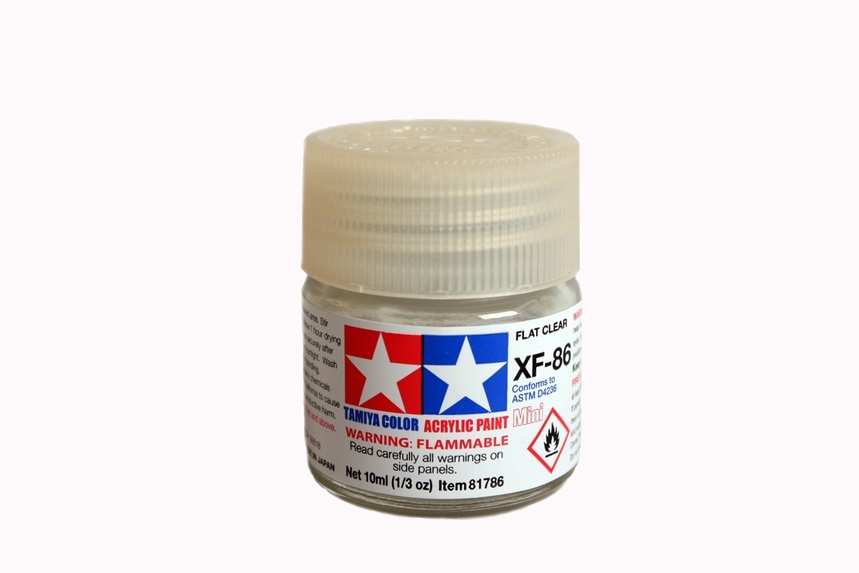 THUMBYCOLOR クリア 未使用 Tamiya 81786 - XF-86 - Flat Clear - 10ml Acrylic - Hub Hobby