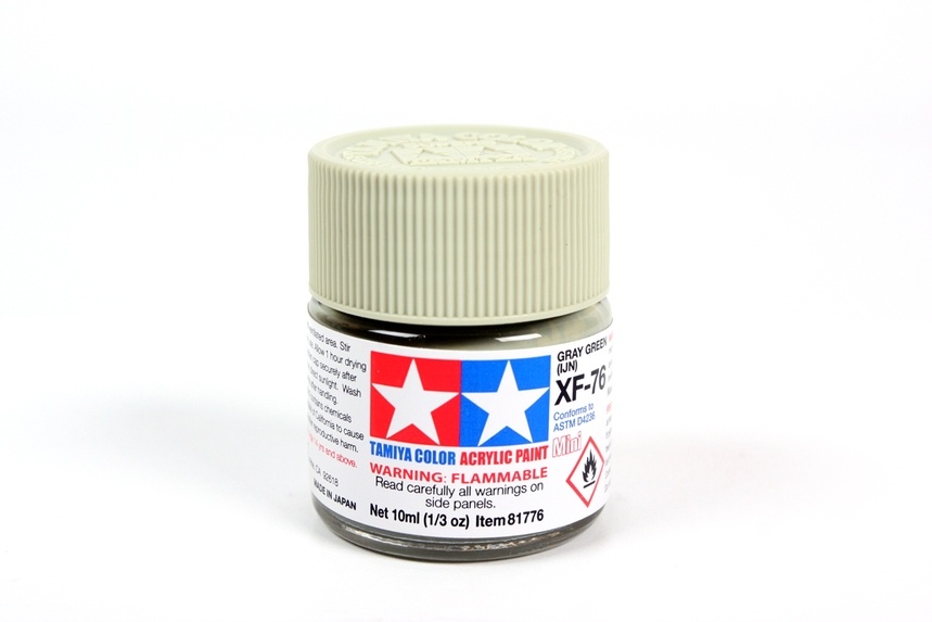 Tamiya 81776 - XF-76 - Grey Green (IJN) - 10ml Acrylic - Hub Hobby