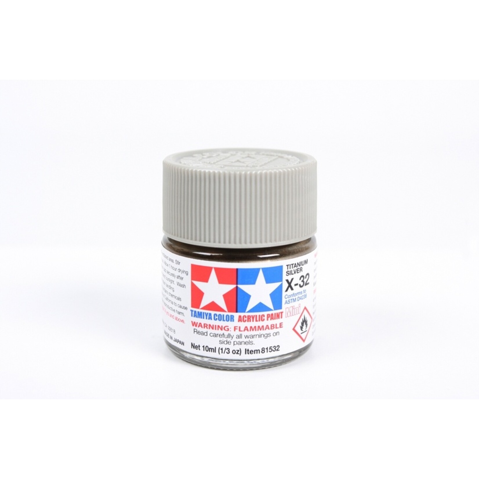 Tamiya X-32 - Titanium Silver - 10ml Acrylic