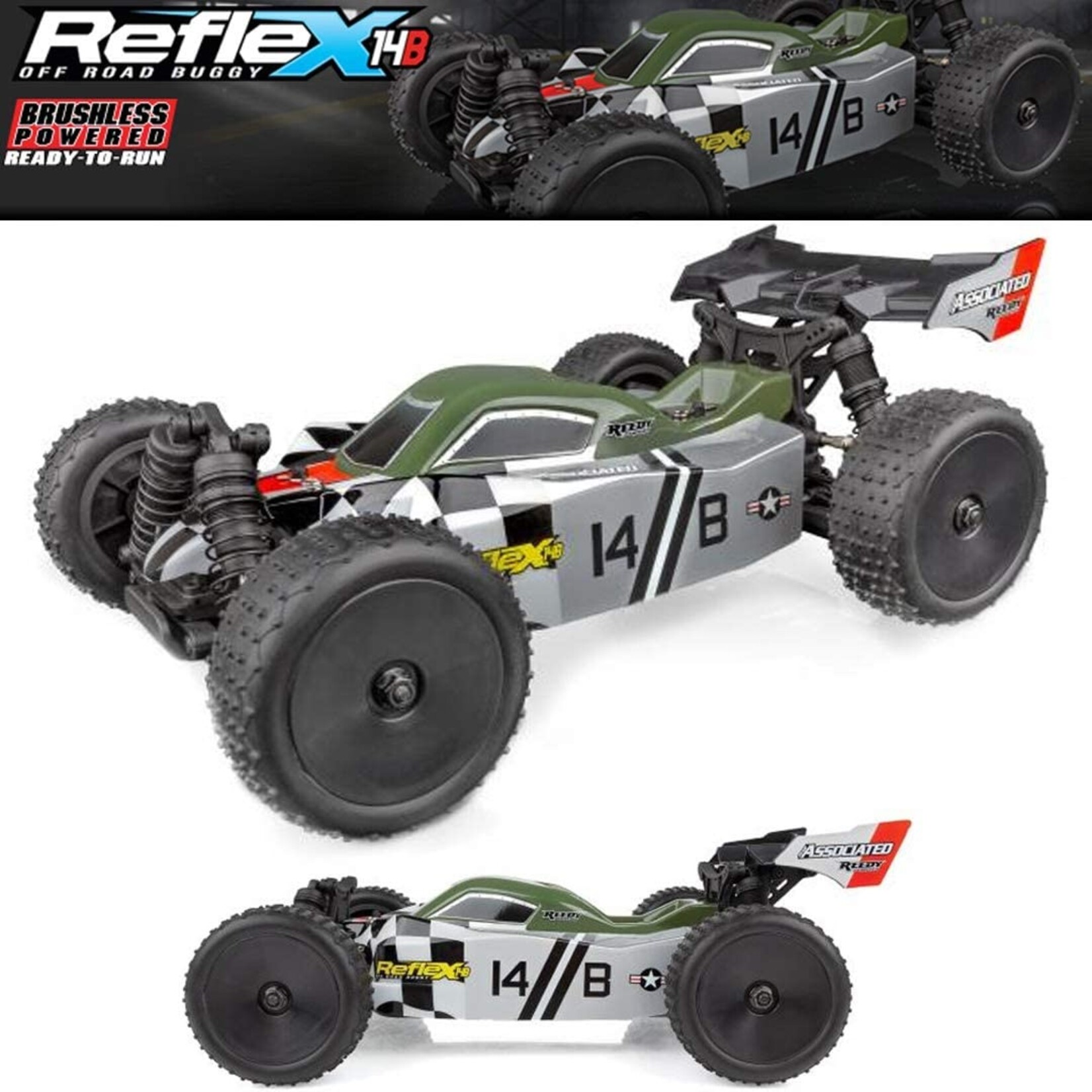 Associated ASC 20175C - Reflex 14B Buggy RTR (Lipo and Charger Included)